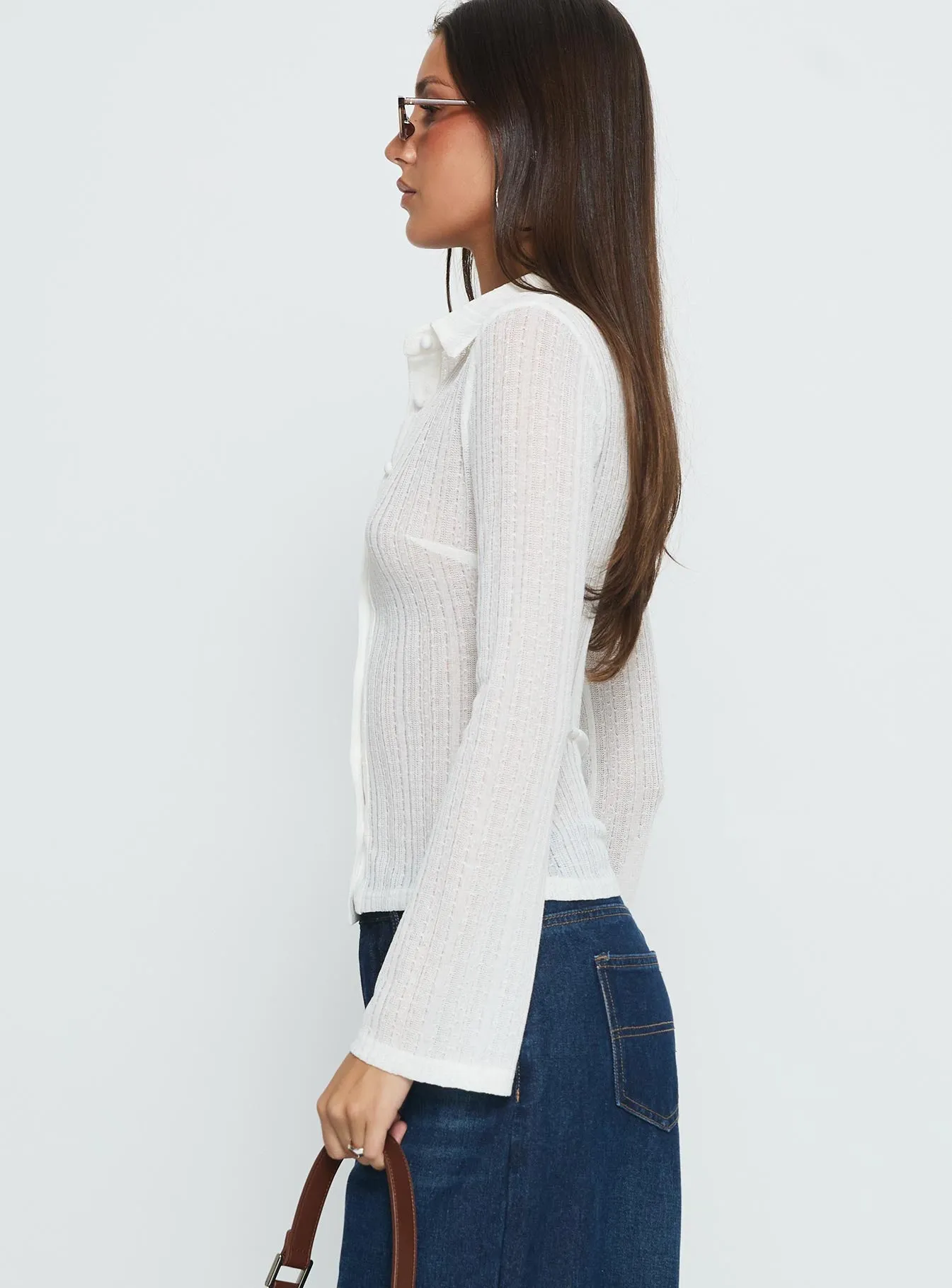 When You Sleep Long Sleeve Top White sold by Princess Polly product image thumbnail 4
