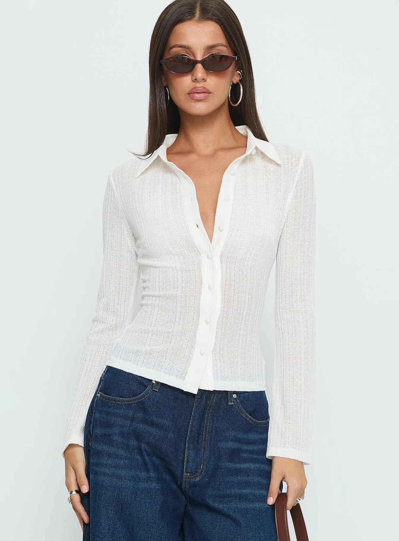 When You Sleep Long Sleeve Top White sold by Princess Polly product image thumbnail 2