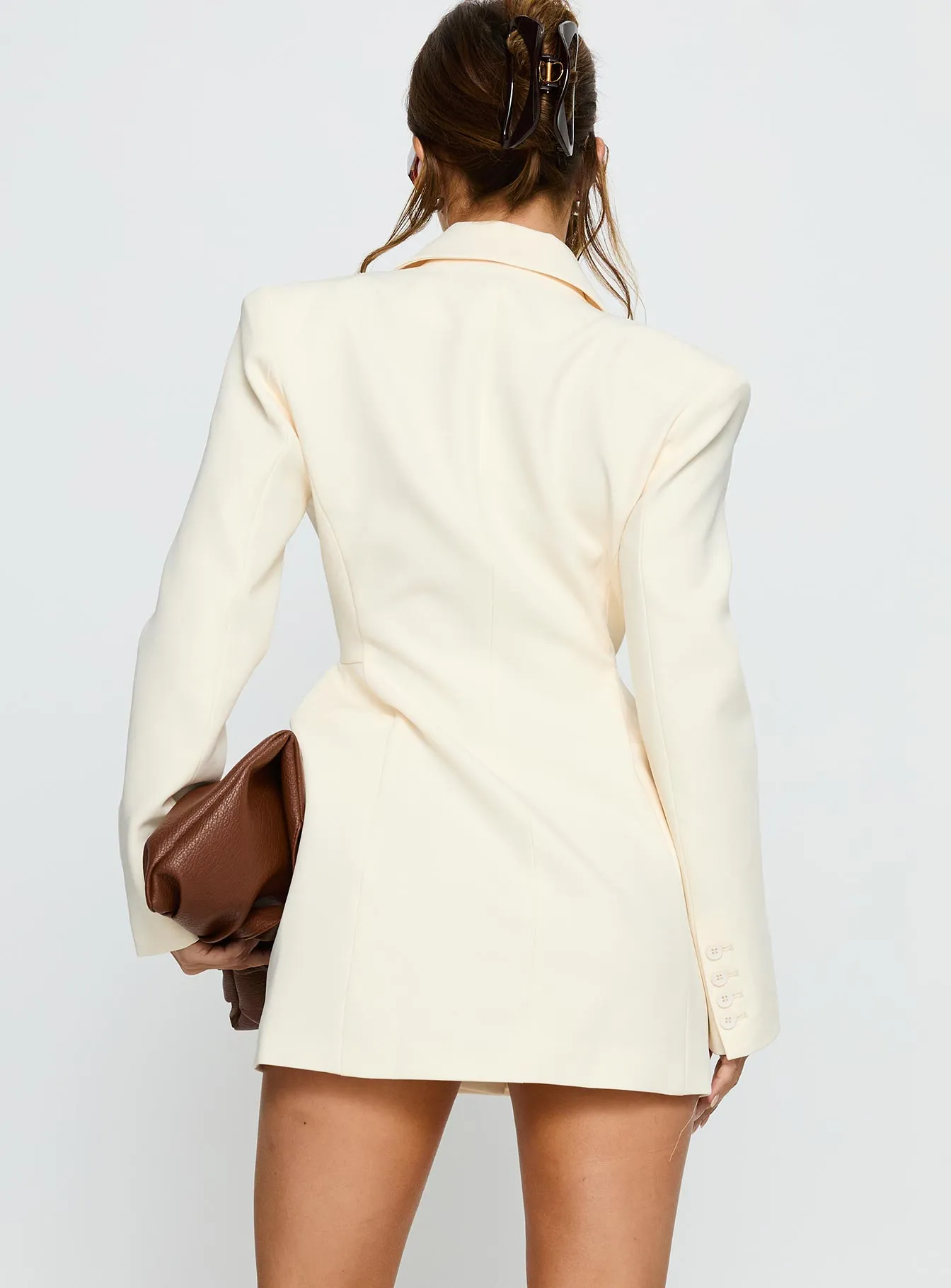 Wimbeldon Long Sleeve Mini Dress Cream sold by Princess Polly product image thumbnail 5