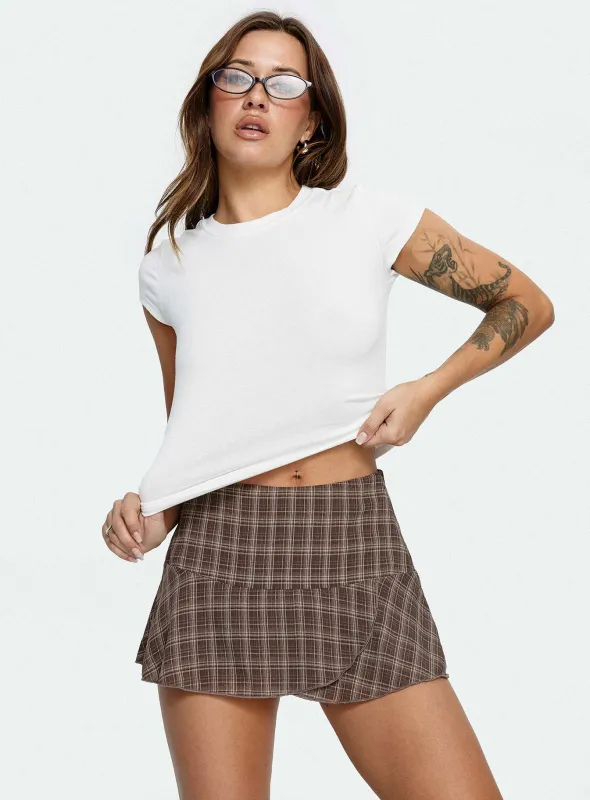 Sonsie Mini Skirt Multi Check sold by Princess Polly