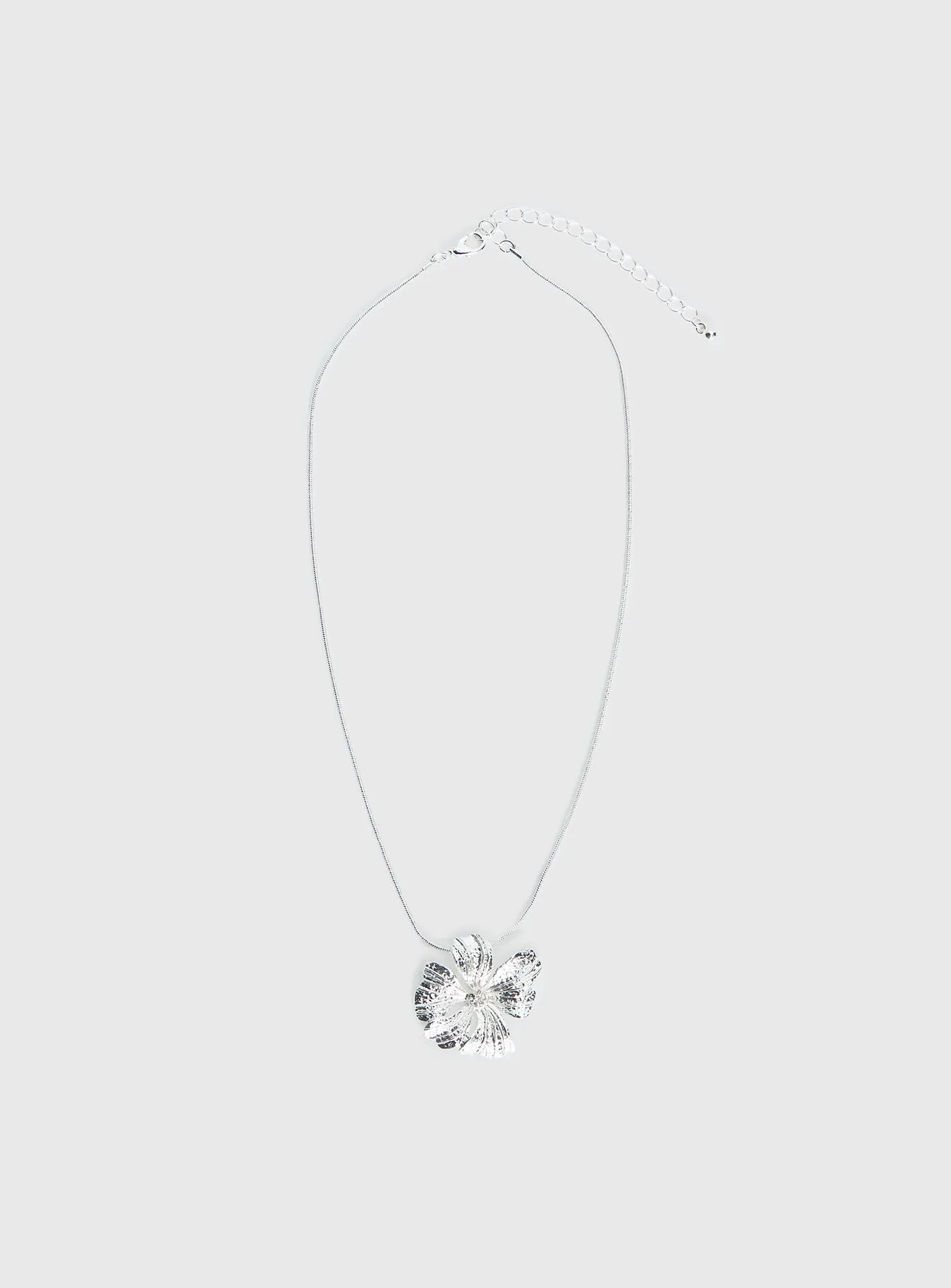 Wish Me Luck Flower Pendant Necklace Silver sold by Princess Polly product image thumbnail 2