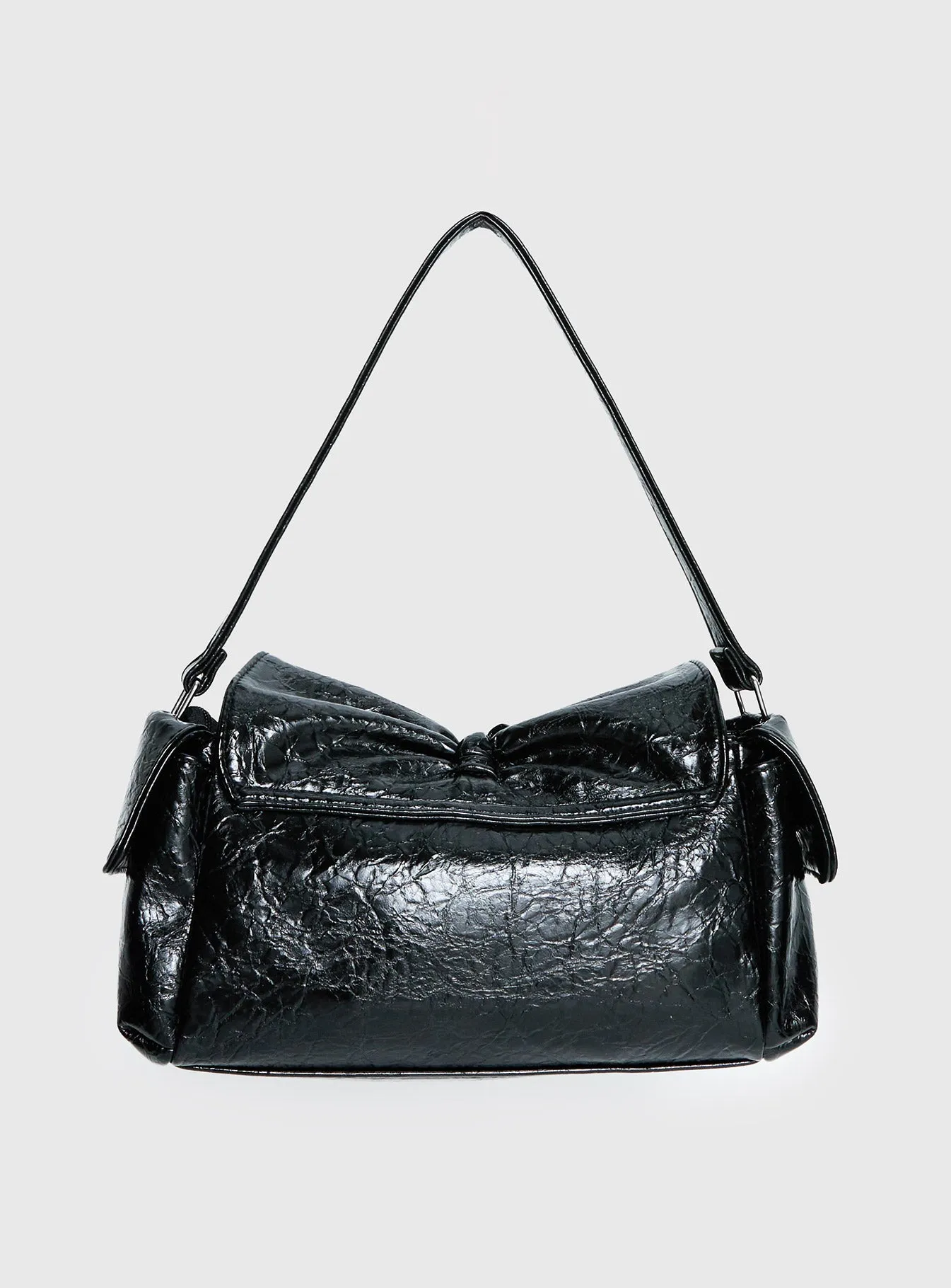 Lay Your Cards Bow Detail Shoulder Bag Black sold by Princess Polly product image thumbnail 4