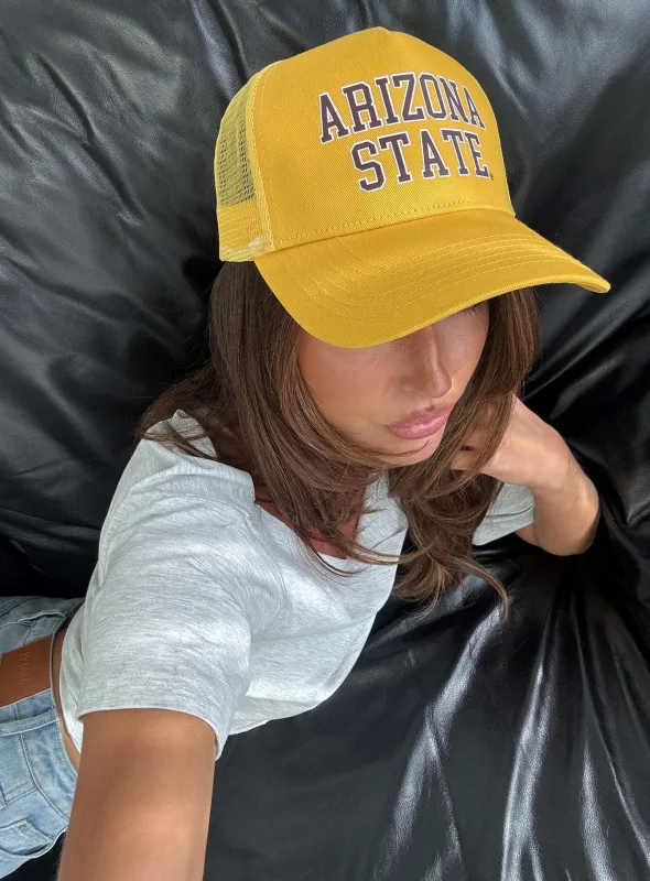 ASU Trucker Hat Gold made by Princess Polly