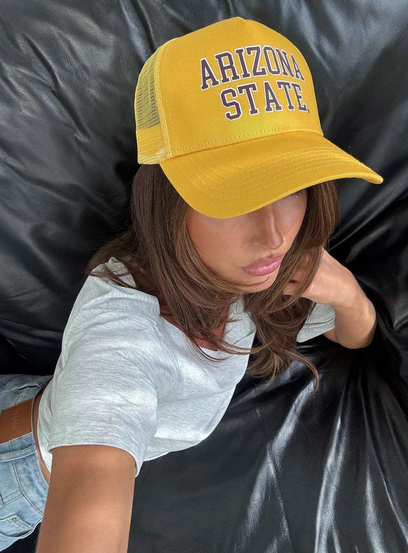 ASU Trucker Hat Gold sold by Princess Polly