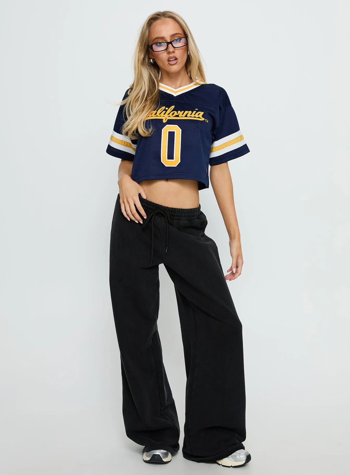 UC Berkeley Cropped Football Jersey Tee Blue sold by Princess Polly product image thumbnail 3