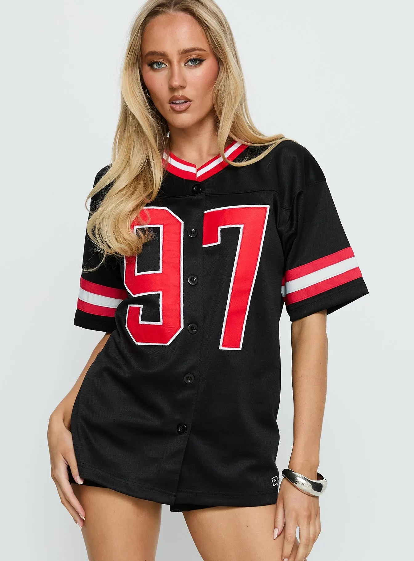 SDSU Football Button Down Jersey Black sold by Princess Polly product image thumbnail 2