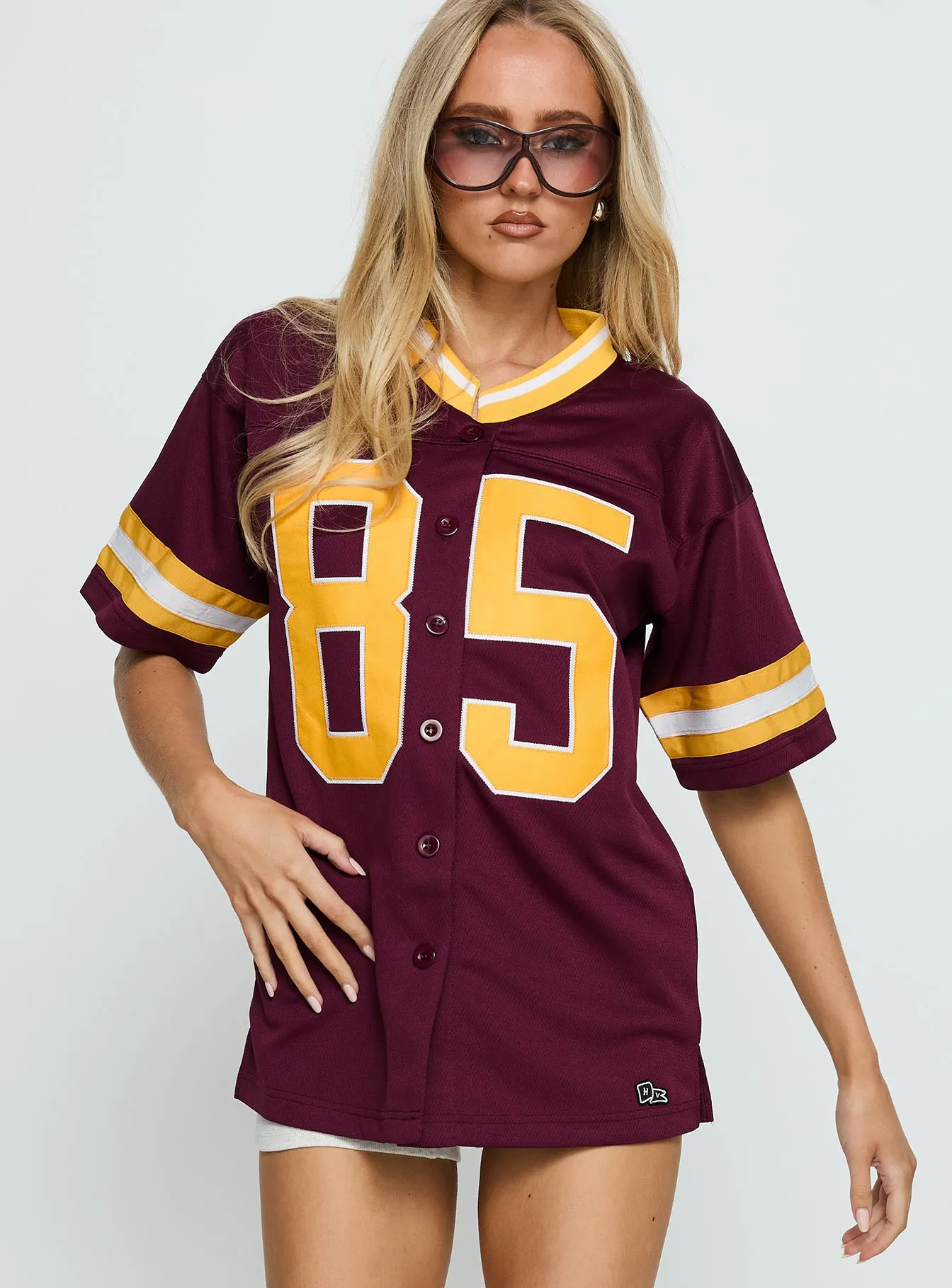 ASU Football Button Down Jersey Maroon sold by Princess Polly product image thumbnail 2