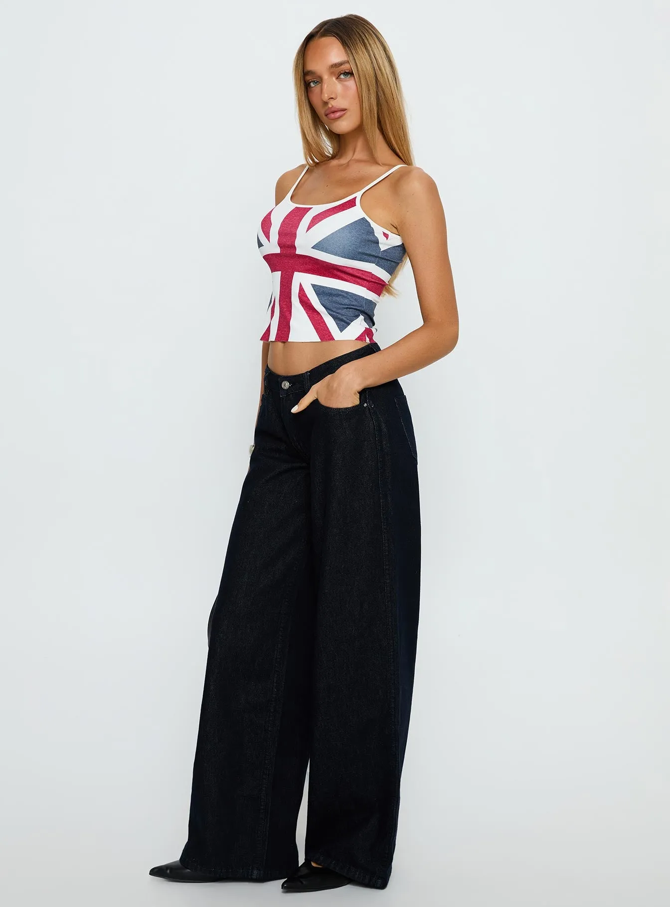 Ramos Low Rise Wide Leg Jeans Raw Indigo Blue sold by Princess Polly product image thumbnail 3