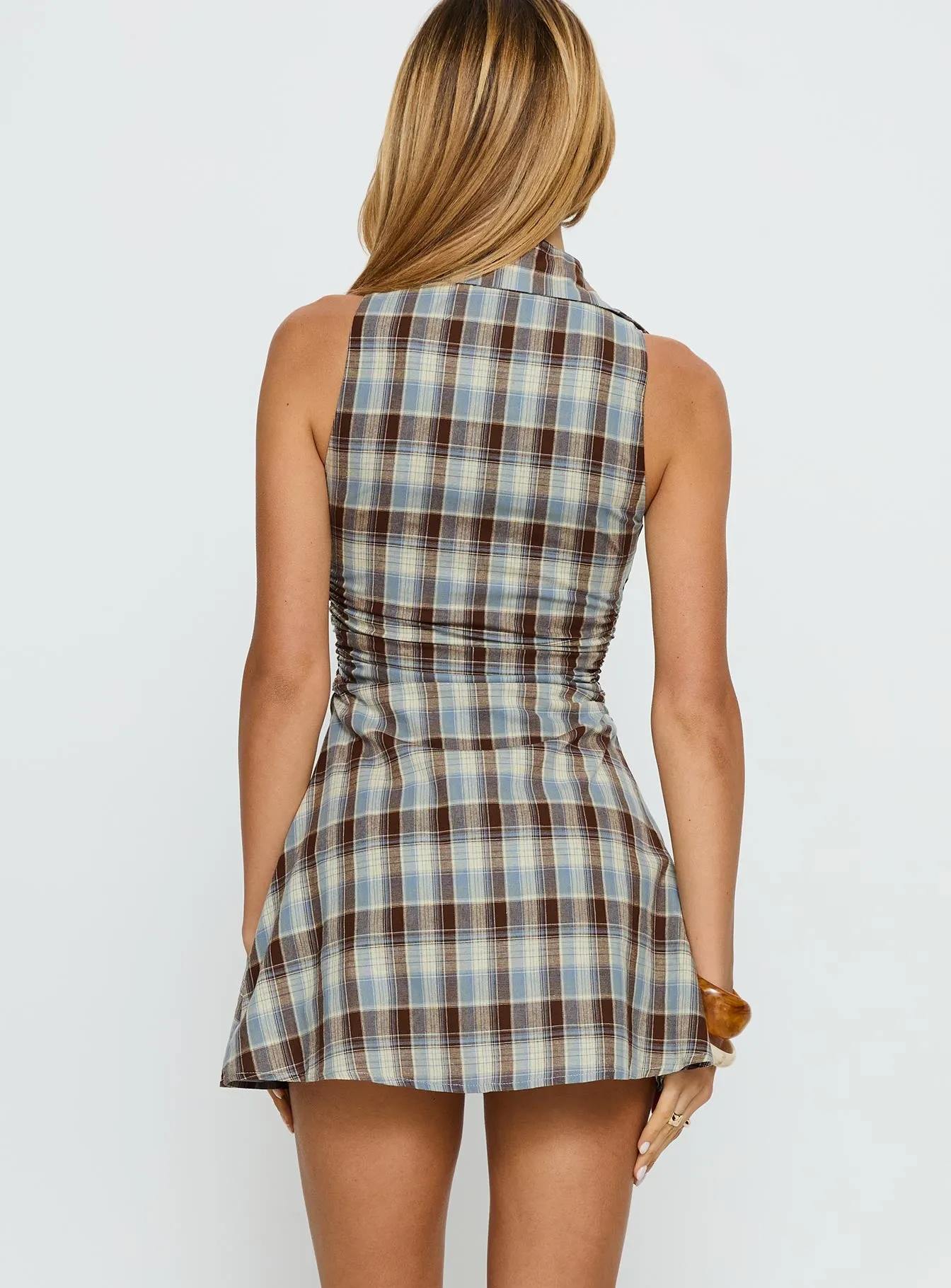 Adalind Shirt Mini Dress Multi Check sold by Princess Polly product image thumbnail 5