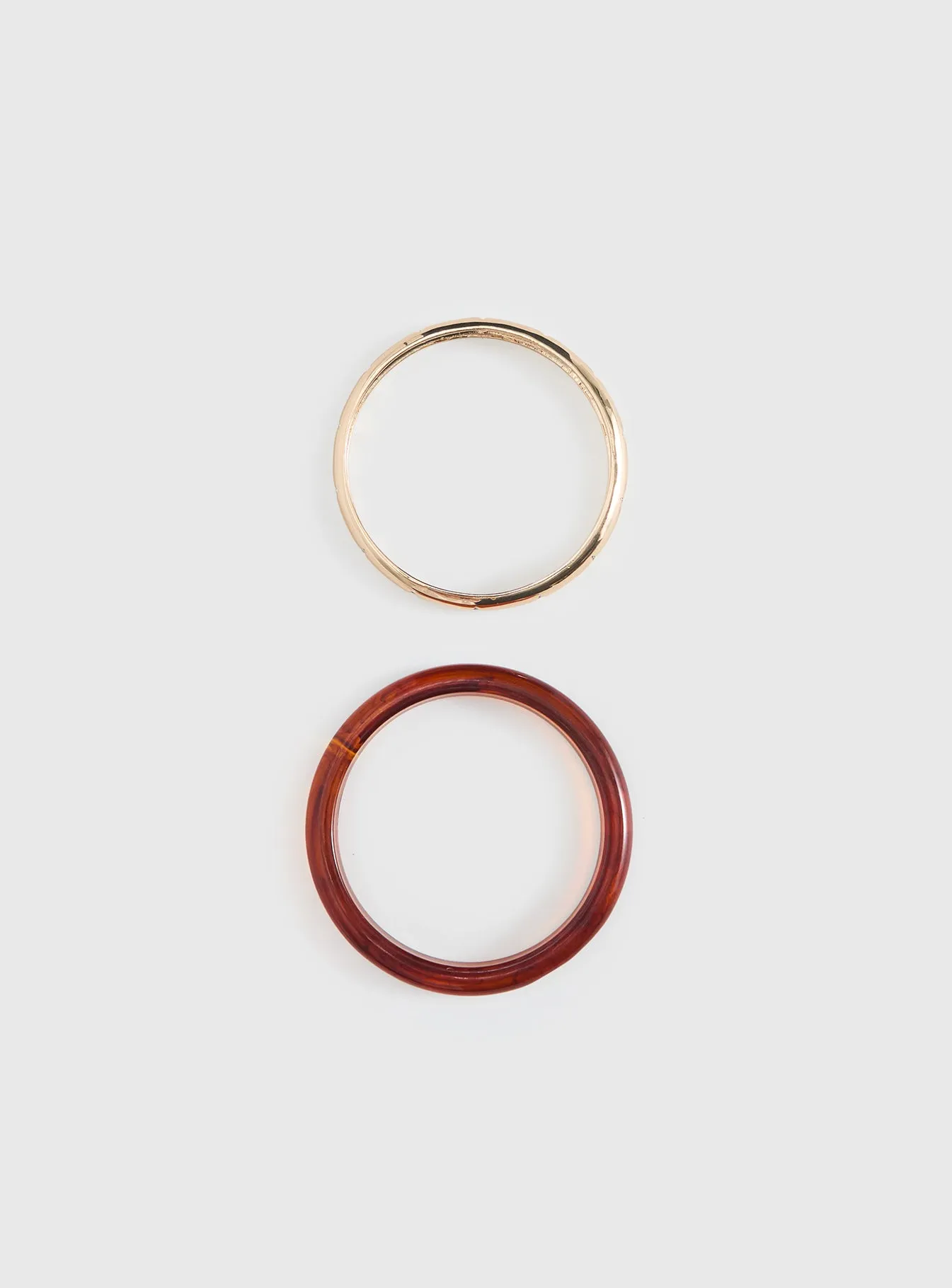 Rhi Rhi Diamante Resin Cuff Pack Brown / Gold sold by Princess Polly product image thumbnail 3