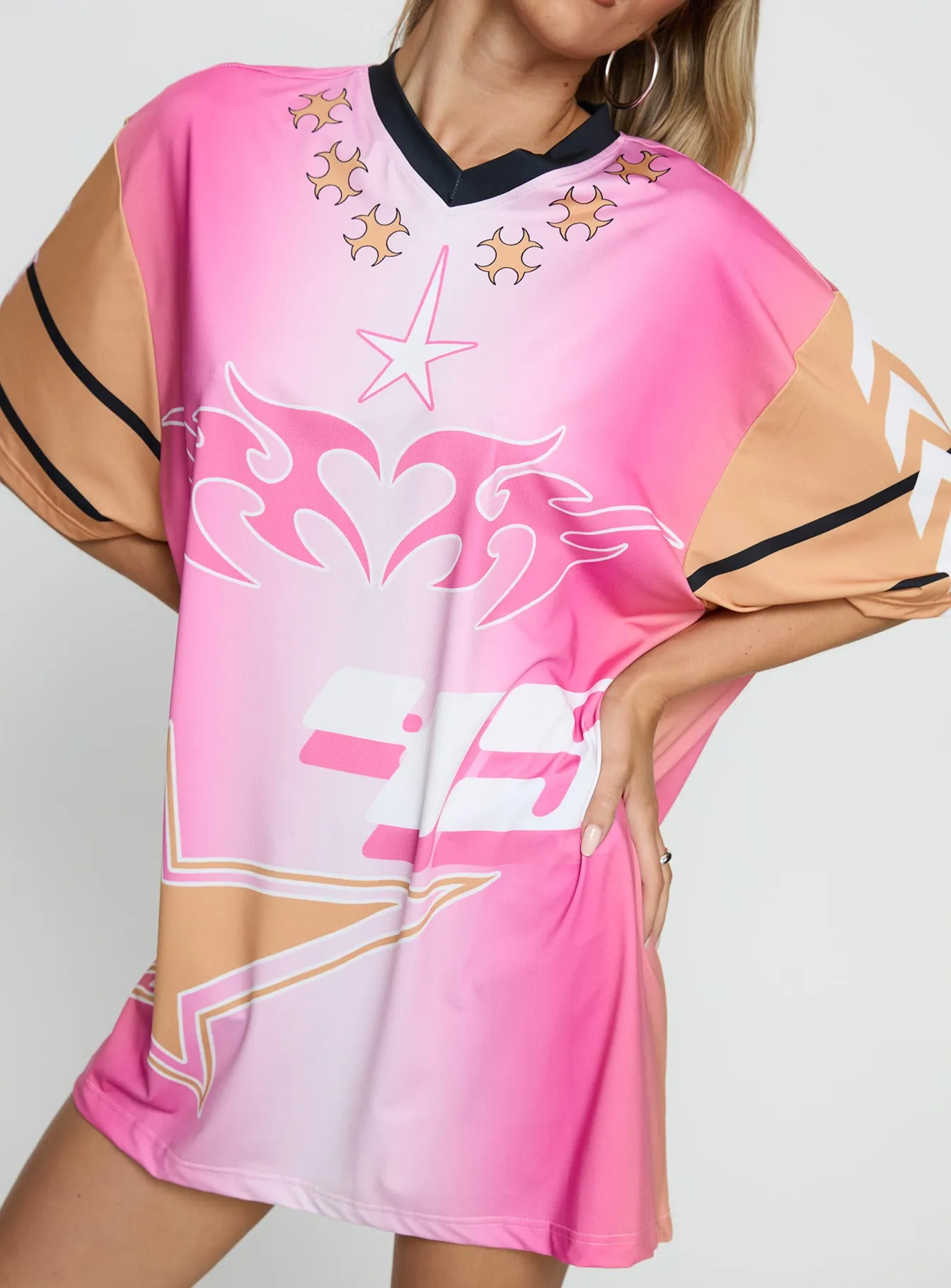 Moto Angel Graphic Top Pink / Orange sold by Princess Polly product image thumbnail 5