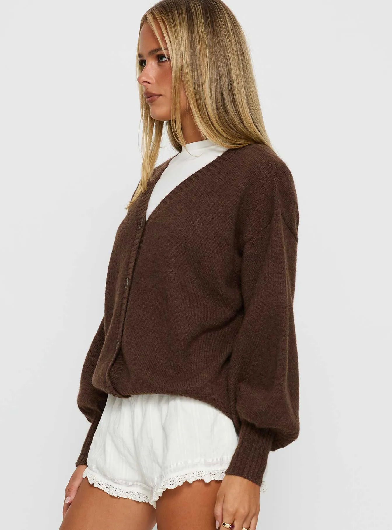 Eartha V Neck Knit Sweater Brown sold by Princess Polly product image thumbnail 3