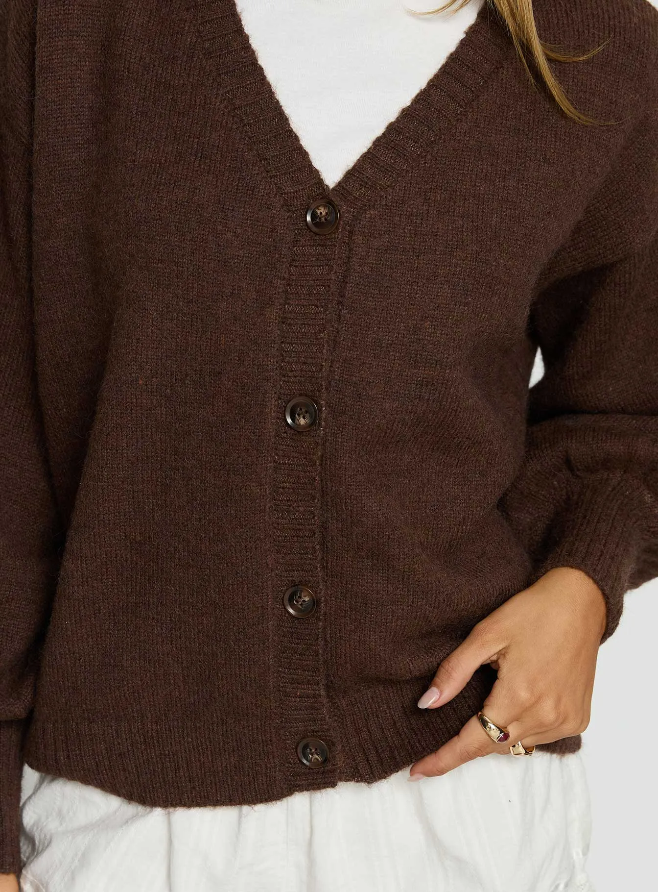 Eartha V Neck Knit Sweater Brown sold by Princess Polly product image thumbnail 5