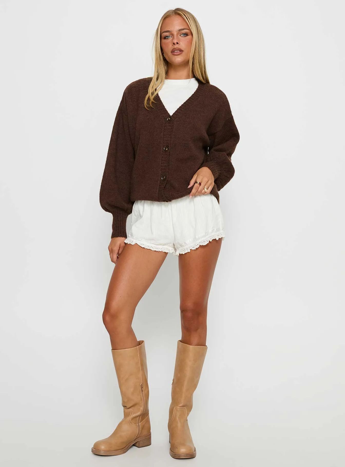 Eartha V Neck Knit Sweater Brown sold by Princess Polly product image thumbnail 2