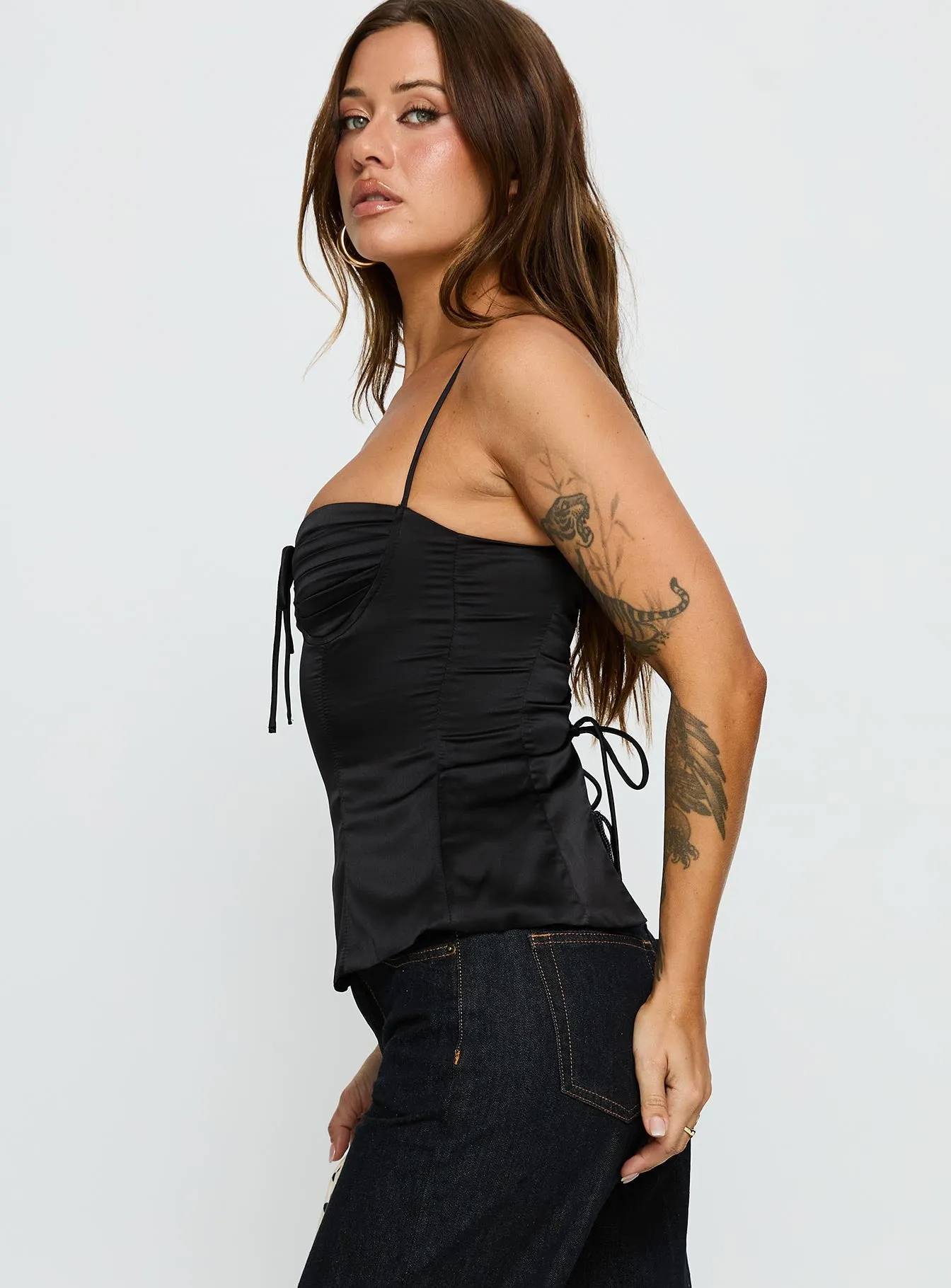 Hildy Tie Back Top Black sold by Princess Polly product image thumbnail 4