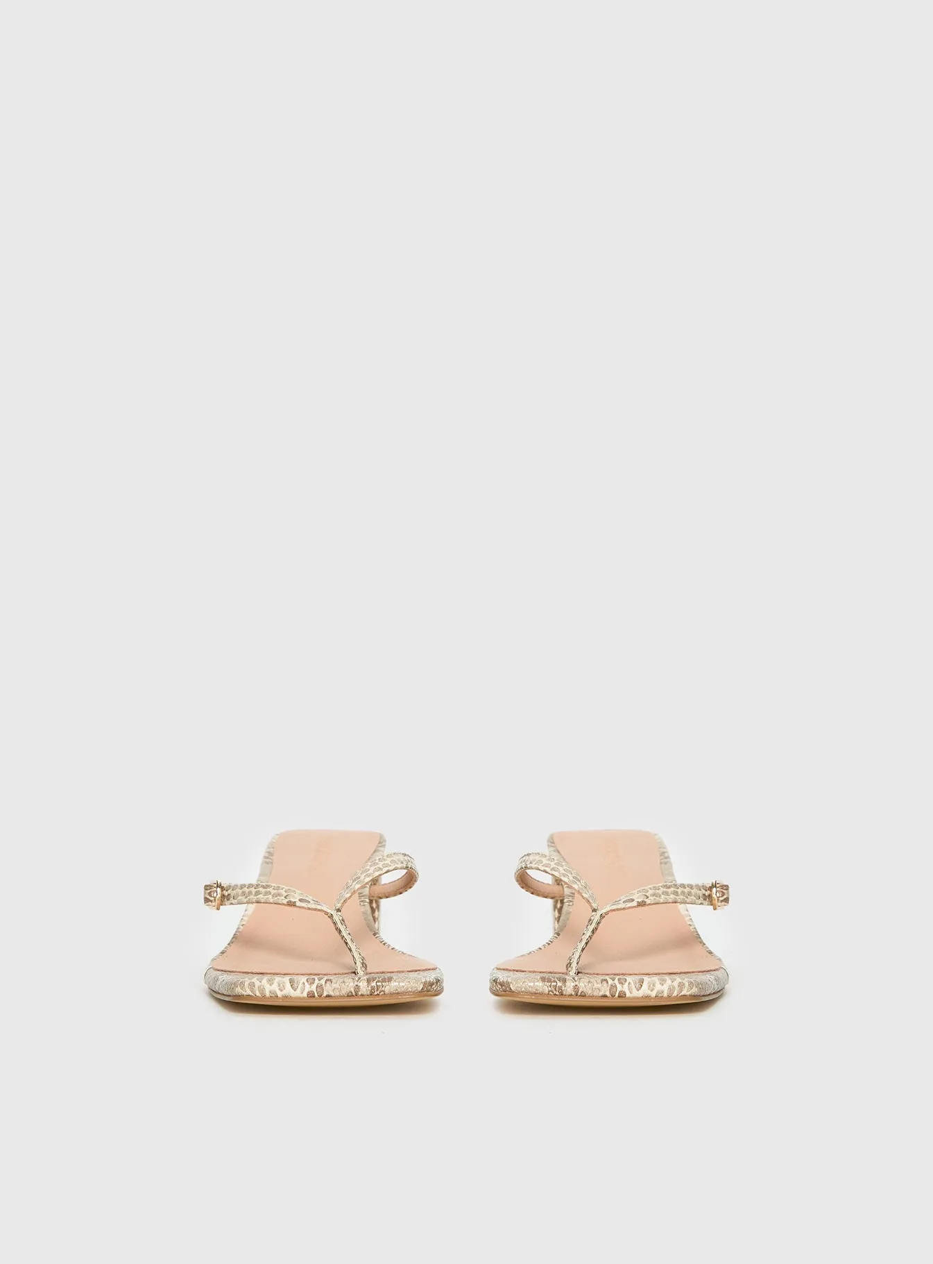 Veyla Square Toe Thong Heels Snake sold by Princess Polly product image thumbnail 4