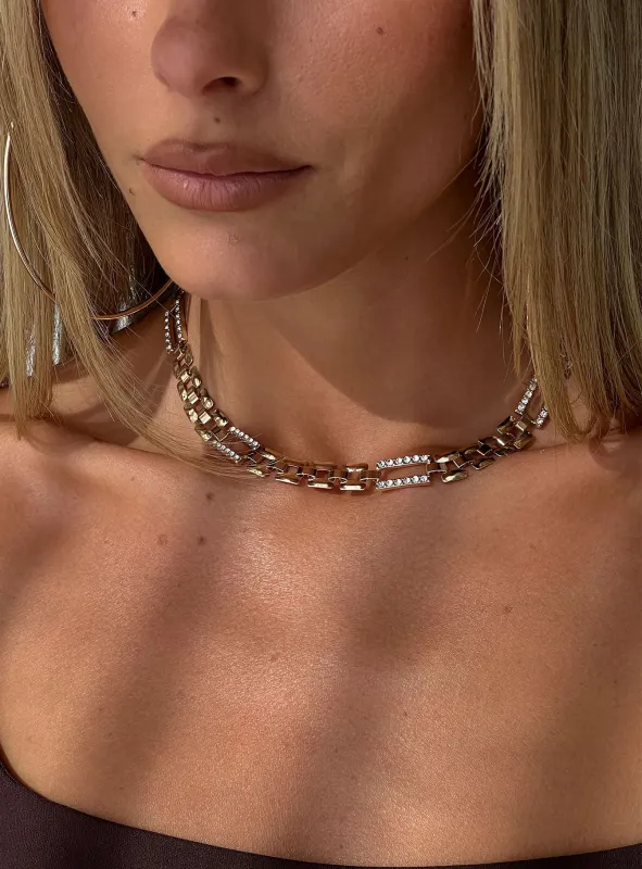 Ellesandra Necklace Gold sold by Princess Polly