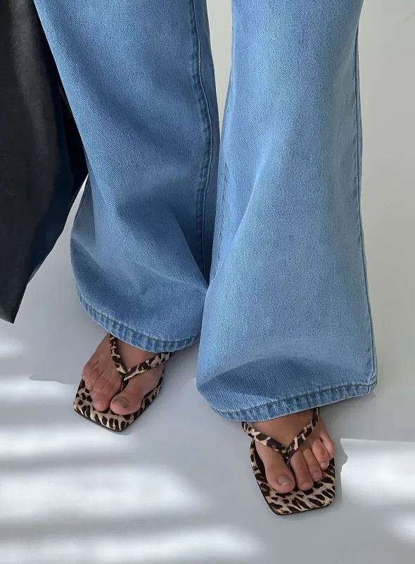 Billini Tove Sandals Leopard Satin sold by Princess Polly