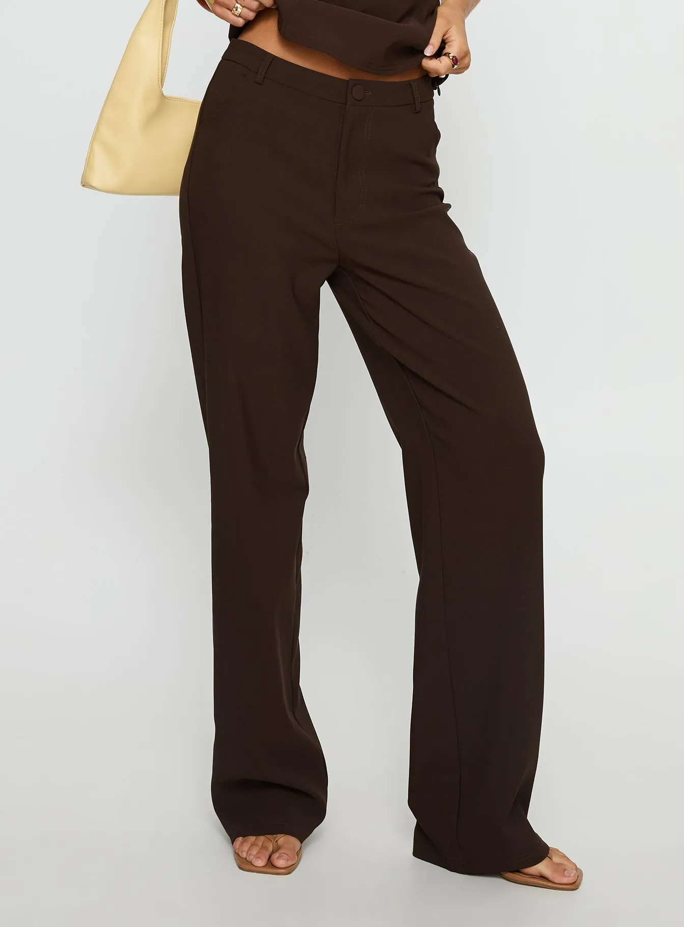 Kinsie Tailored Pants Brown sold by Princess Polly product image thumbnail 2