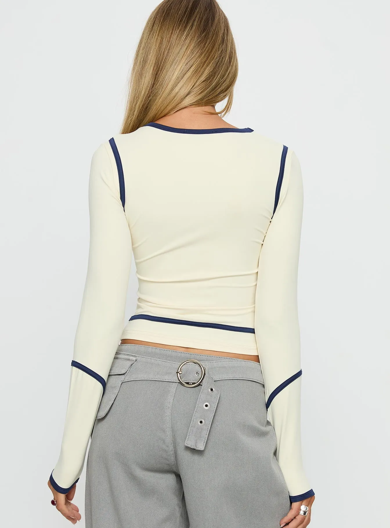 Starshot Long Sleeve Graphic Top Cream sold by Princess Polly product image thumbnail 5