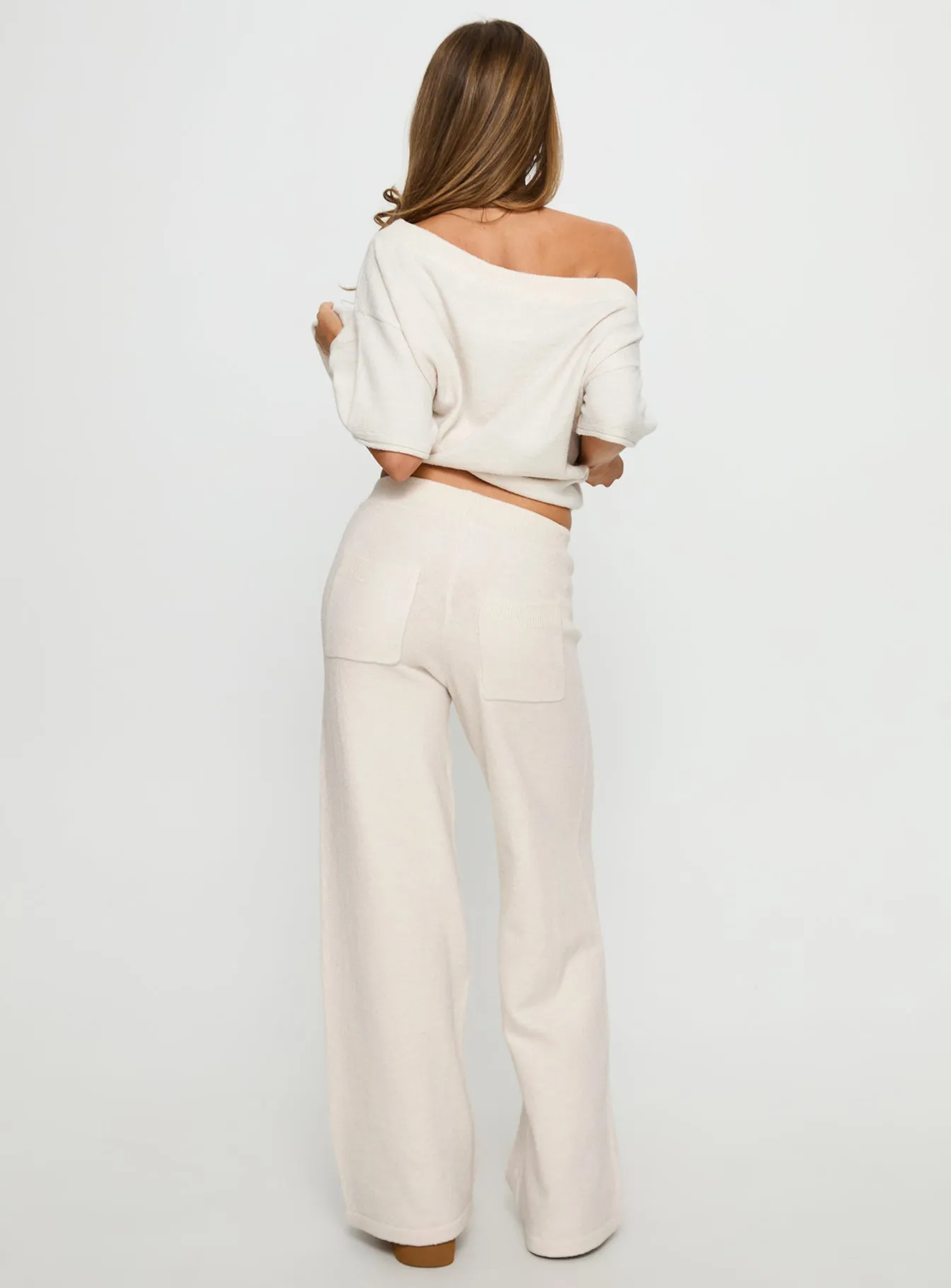 Bekki Wide Leg Knit Pant Oat sold by Princess Polly product image thumbnail 5