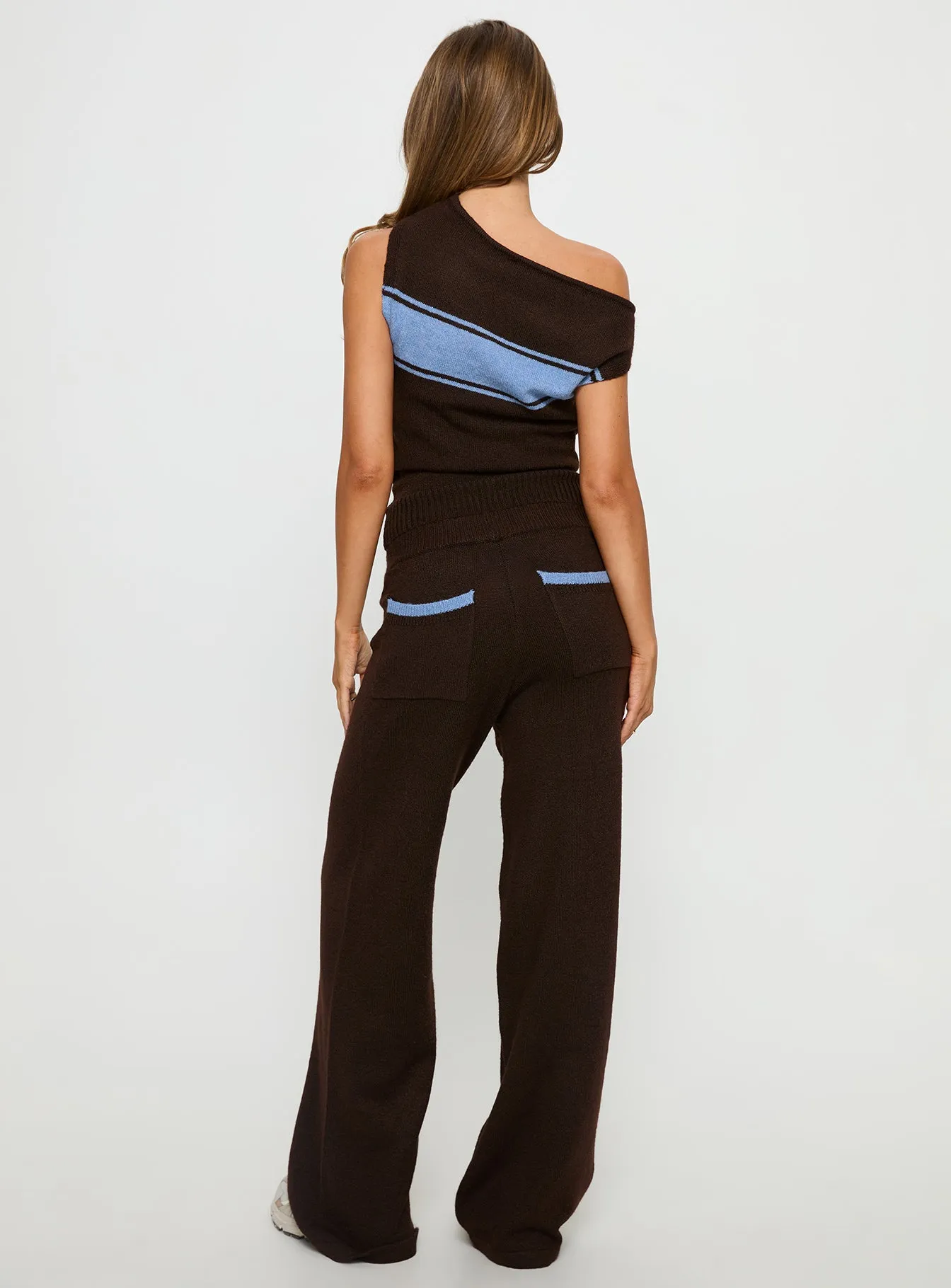 Bekki Wide Leg Knit Pant Brown sold by Princess Polly product image thumbnail 5