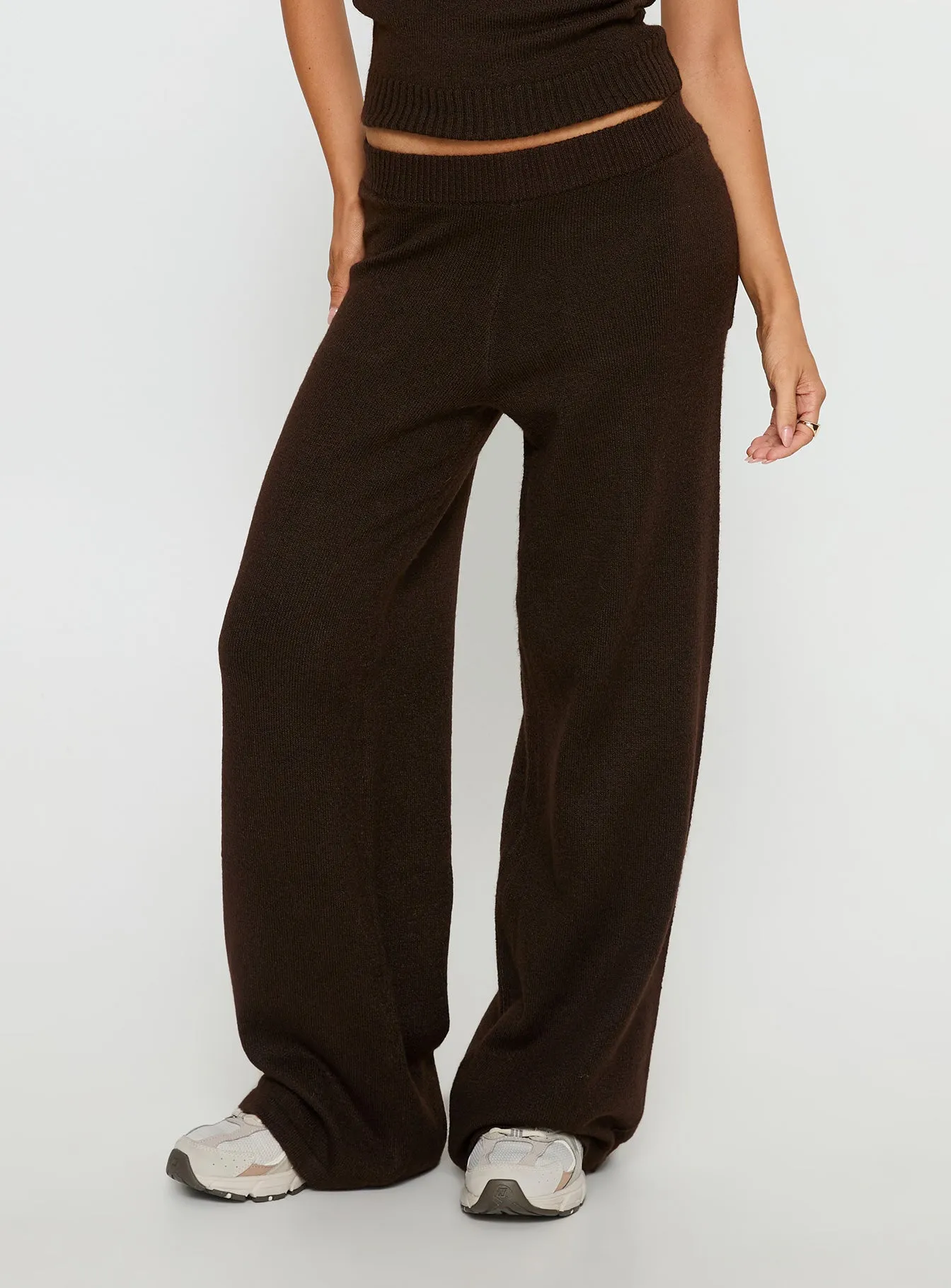 Bekki Wide Leg Knit Pant Brown sold by Princess Polly product image thumbnail 2
