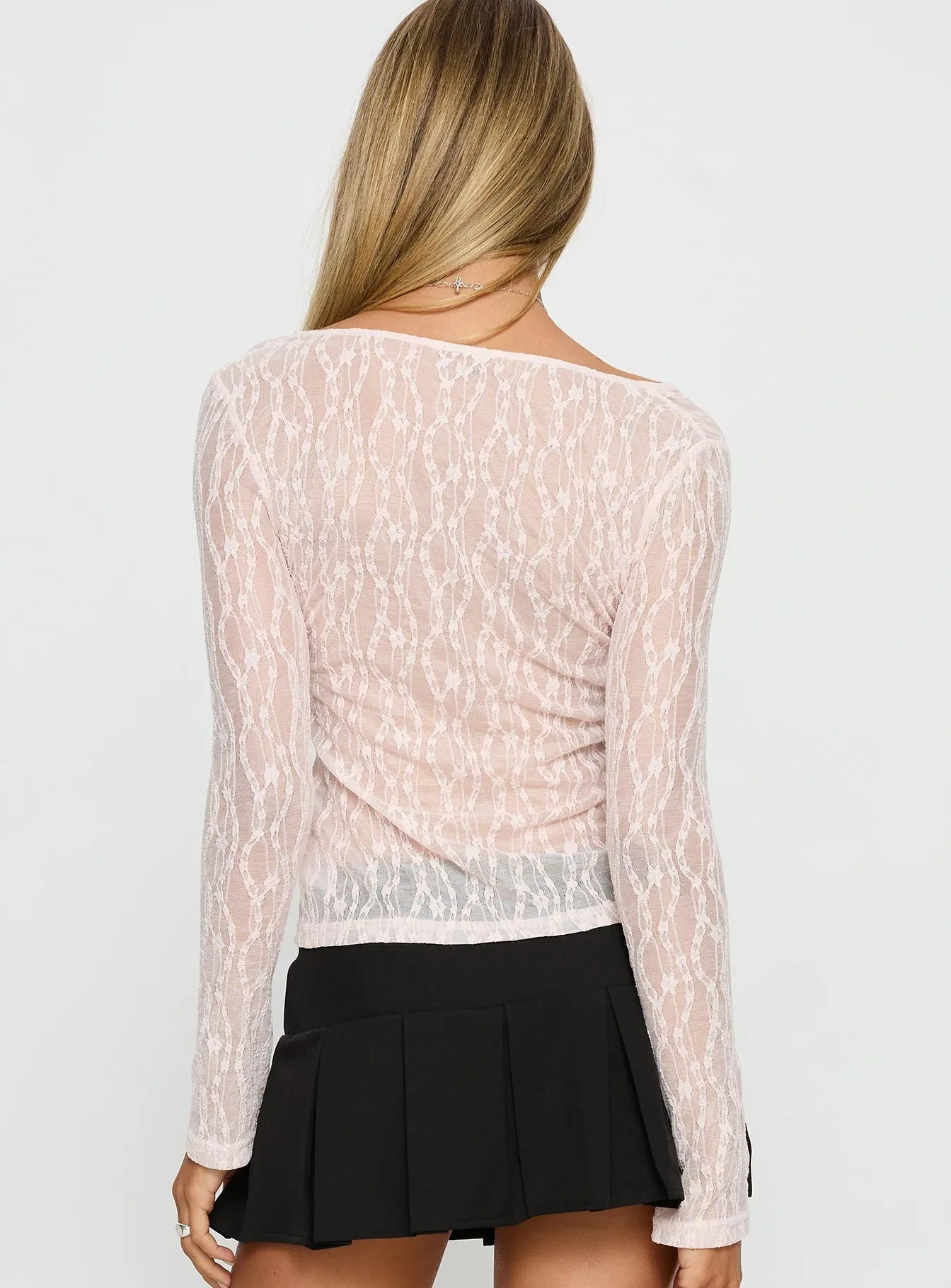 Open Your Heart Tie Detail Long Sleeve Top Pink sold by Princess Polly product image thumbnail 5