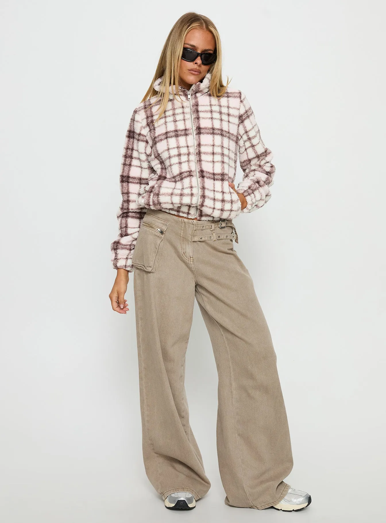 Vannessa Collared Jacket Pink Check sold by Princess Polly product image thumbnail 3