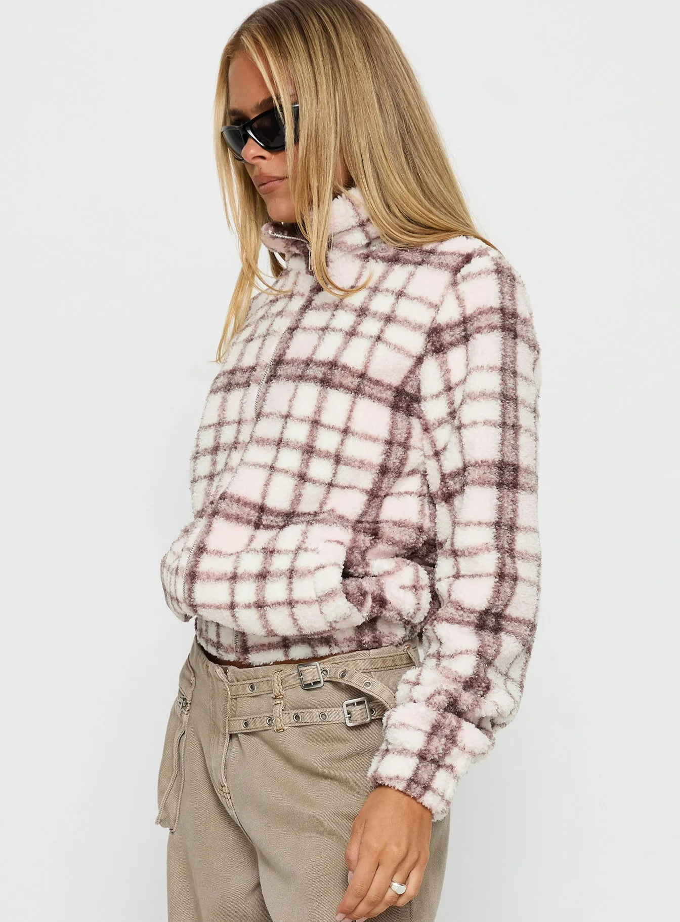 Vannessa Collared Jacket Pink Check sold by Princess Polly product image thumbnail 4