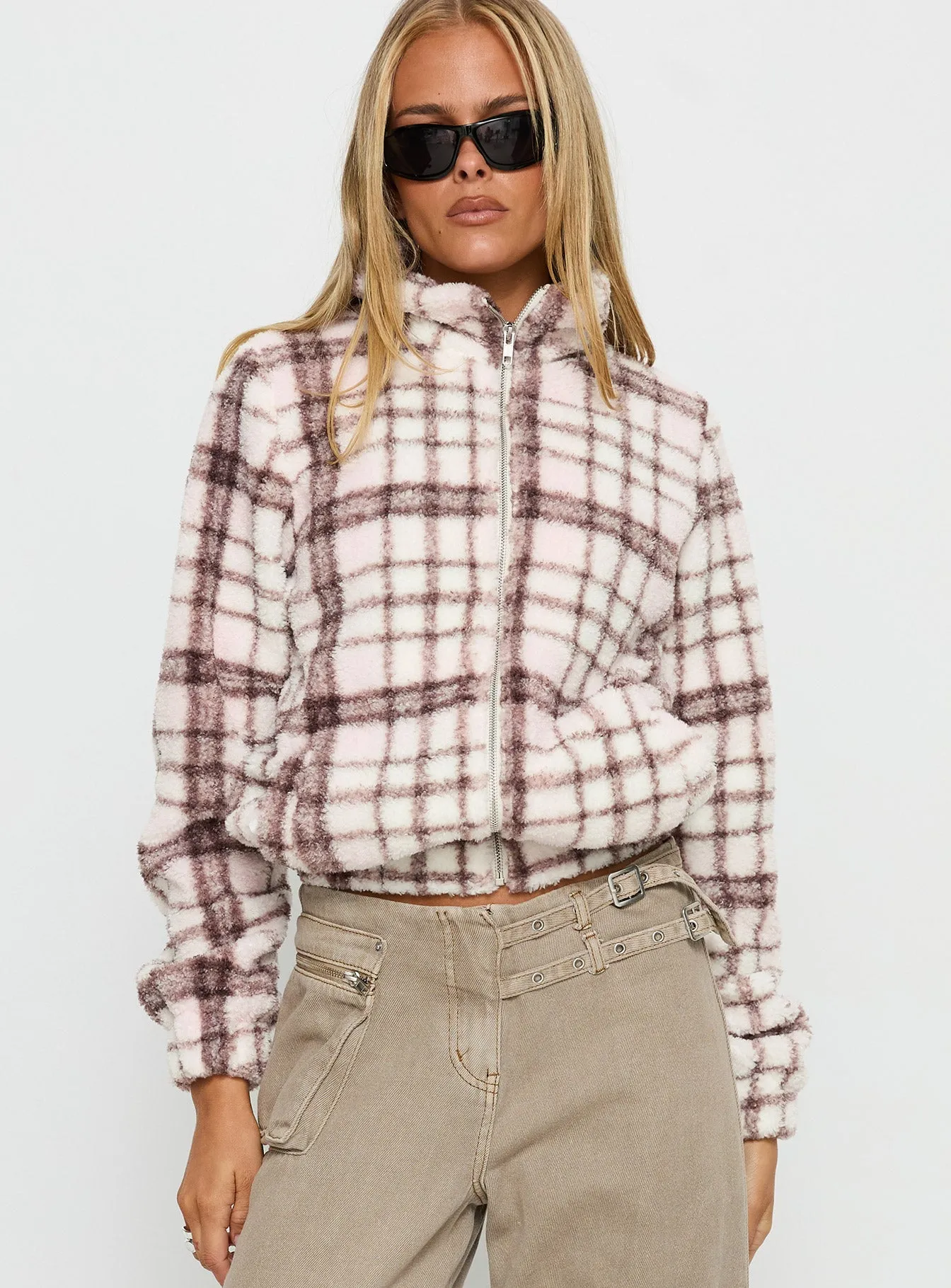 Vannessa Collared Jacket Pink Check sold by Princess Polly product image thumbnail 2