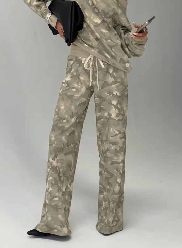 Dodie Wide Leg Pants Camo sold by Princess Polly