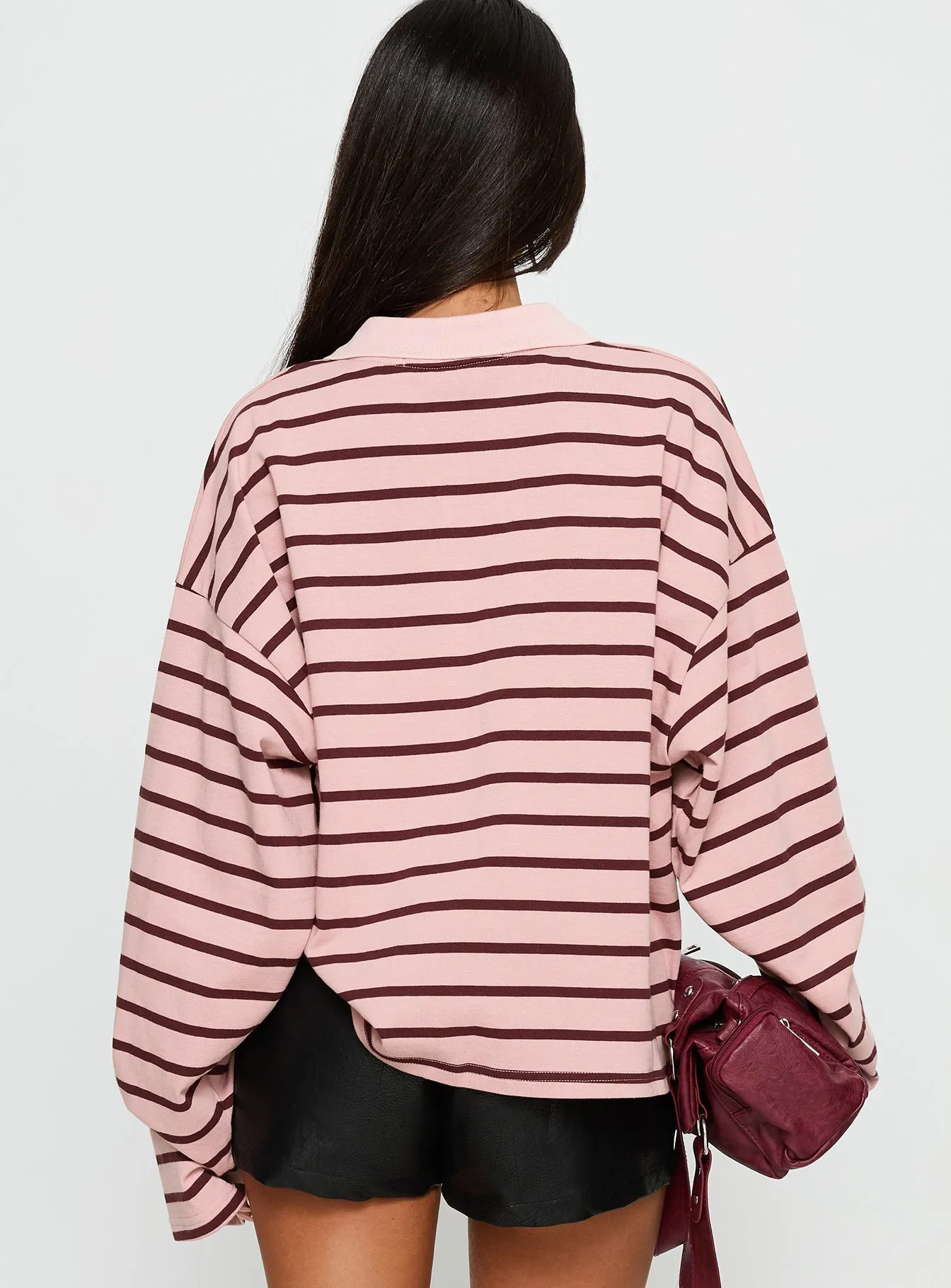 Rebels Jersey Burgundy Blush Stripe sold by Princess Polly product image thumbnail 5