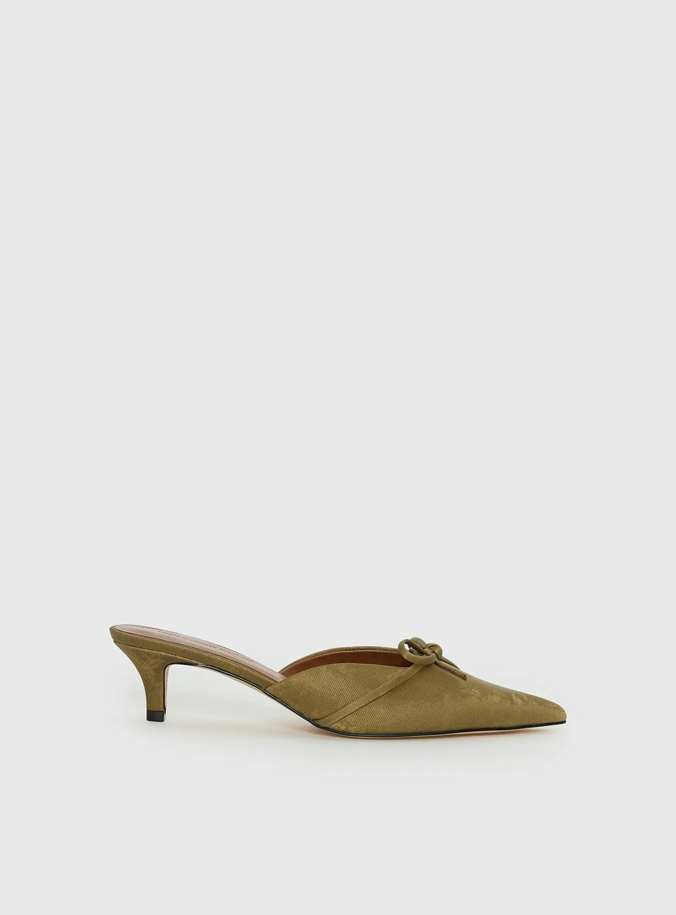 Unrivaled Pointed Toe Faux Suede Heels Green sold by Princess Polly product image thumbnail 2