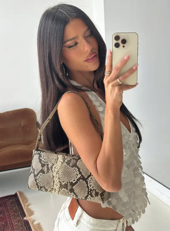 Dawn To Dusk Shoulder Bag Snake sold by Princess Polly