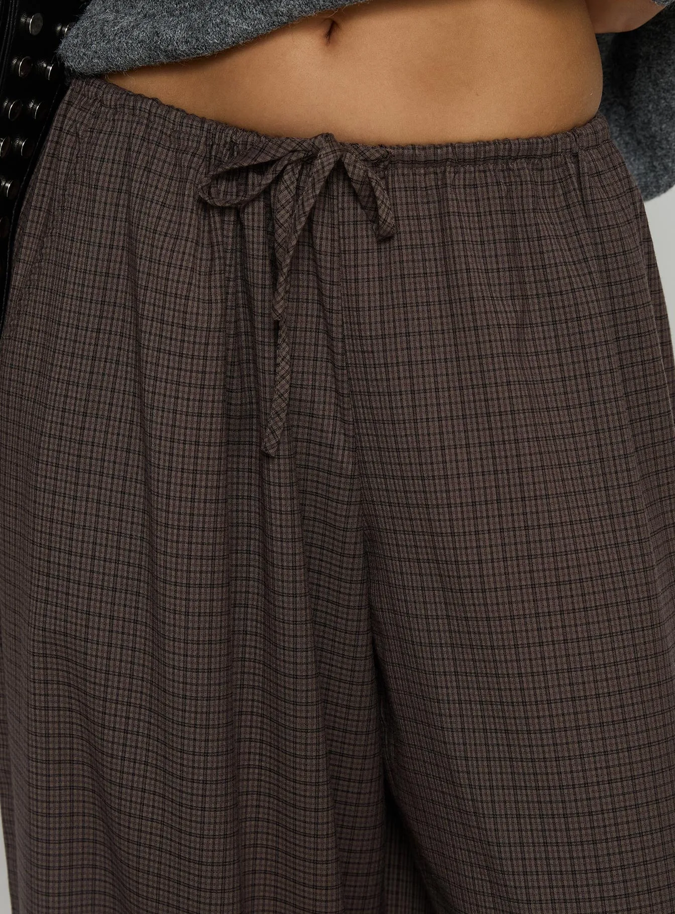 Bungala Oversized Relaxed Pant Brown Check sold by Princess Polly product image thumbnail 5