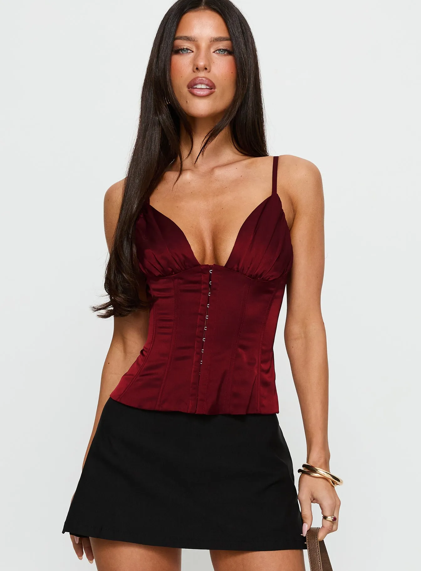 Scorsese Corset Top Red sold by Princess Polly product image thumbnail 2