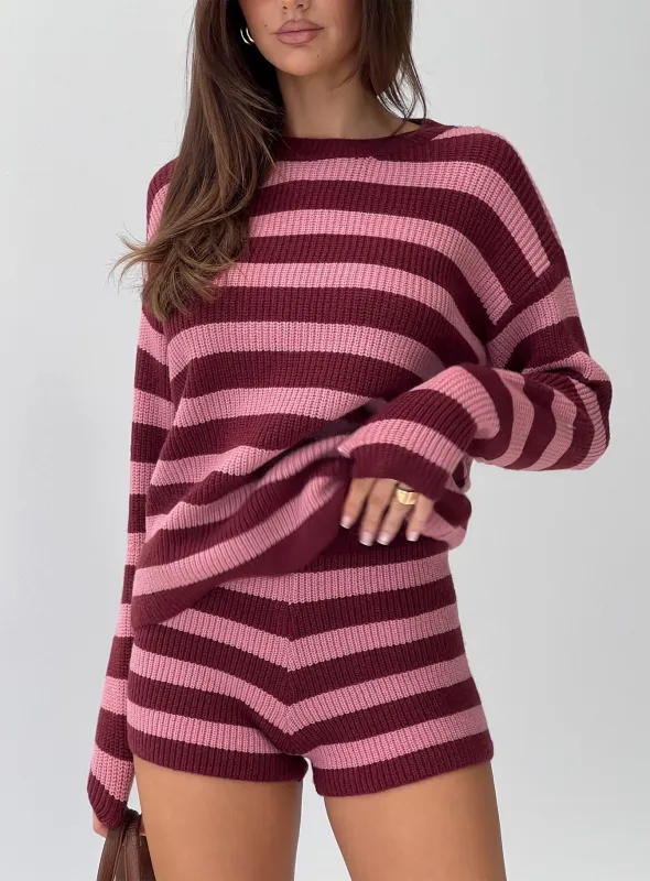 Whole New World Knit Set Pink Stripe sold by Princess Polly