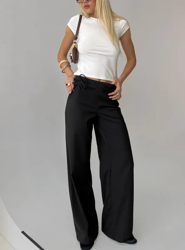 Just Have Fun Wide Leg Pant Black sold by Princess Polly