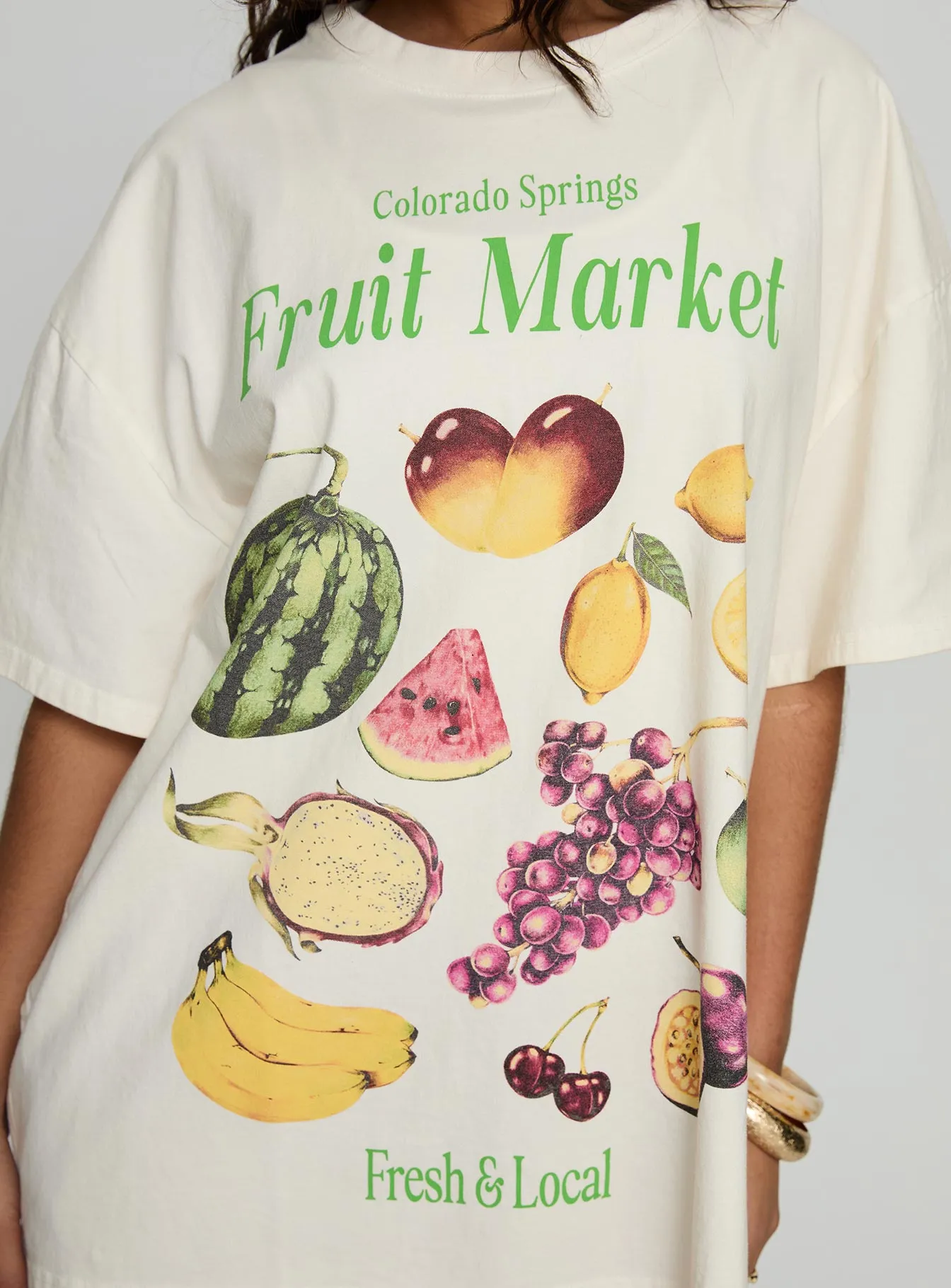 Colorado Springs Market Oversized Graphic Tee Cream sold by Princess Polly product image thumbnail 5