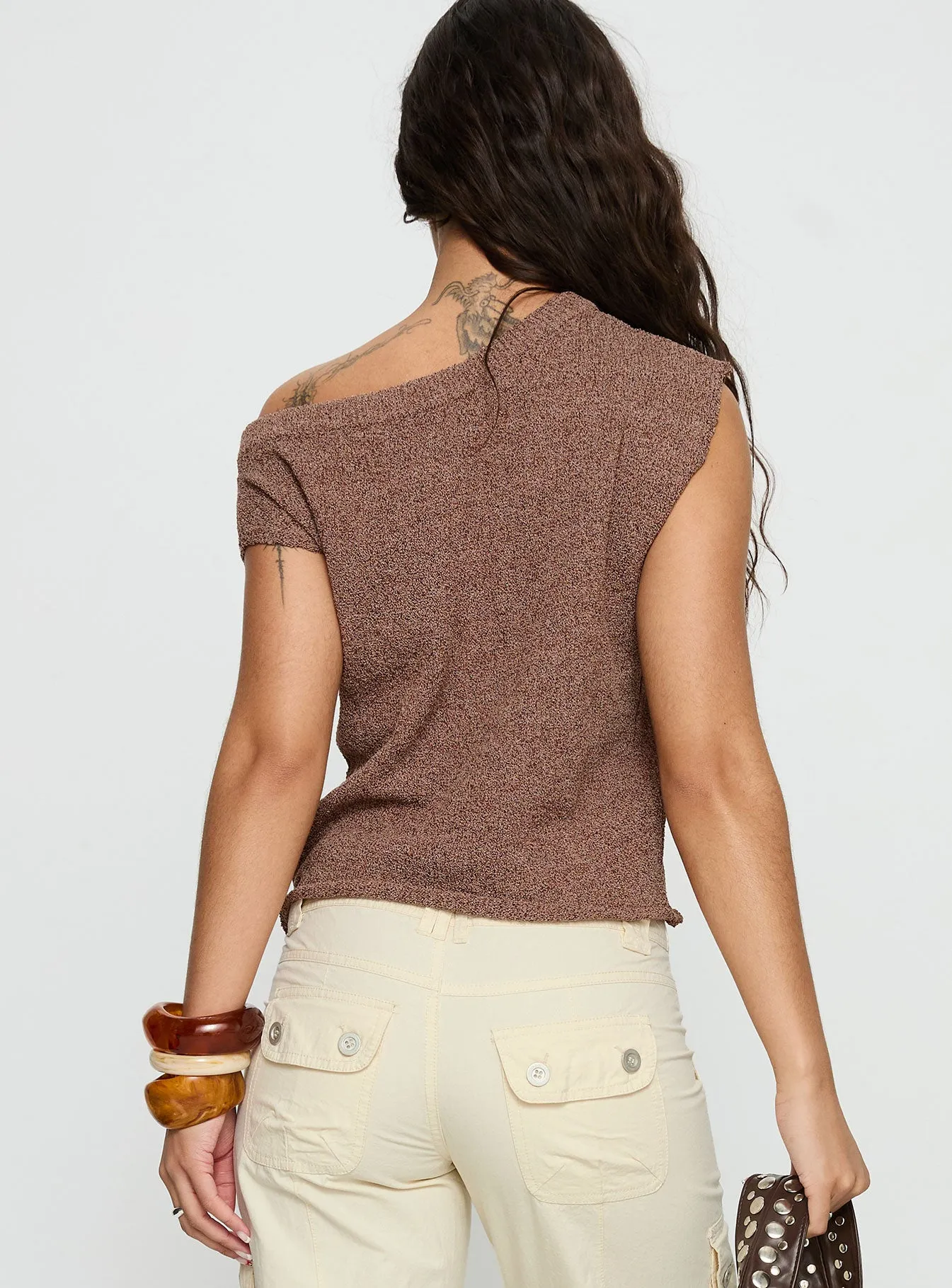 Ashfield Off Shoulder Top Brown sold by Princess Polly product image thumbnail 5