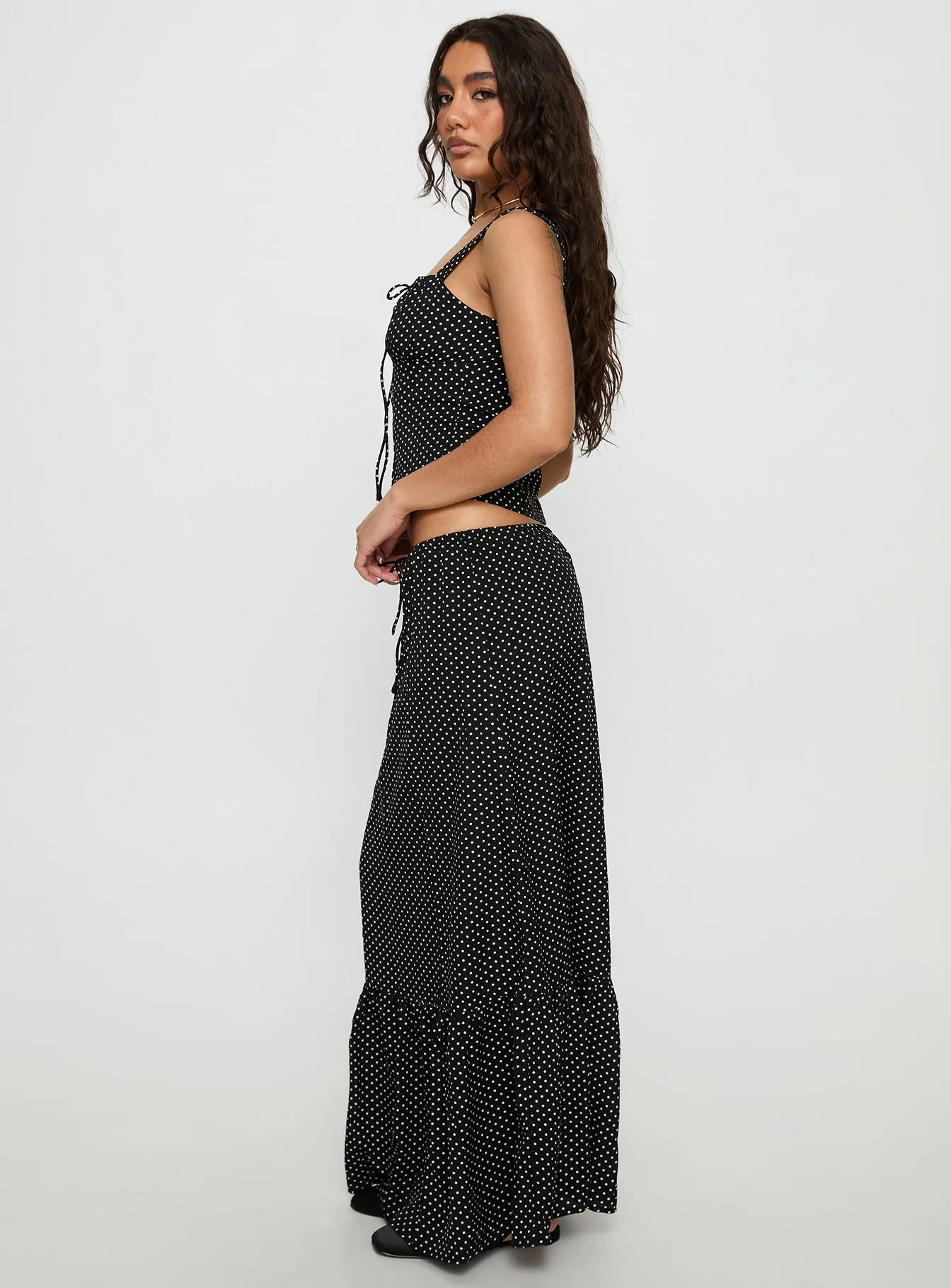 Modern Girl Maxi Skirt Black / Polka Dot sold by Princess Polly product image thumbnail 4