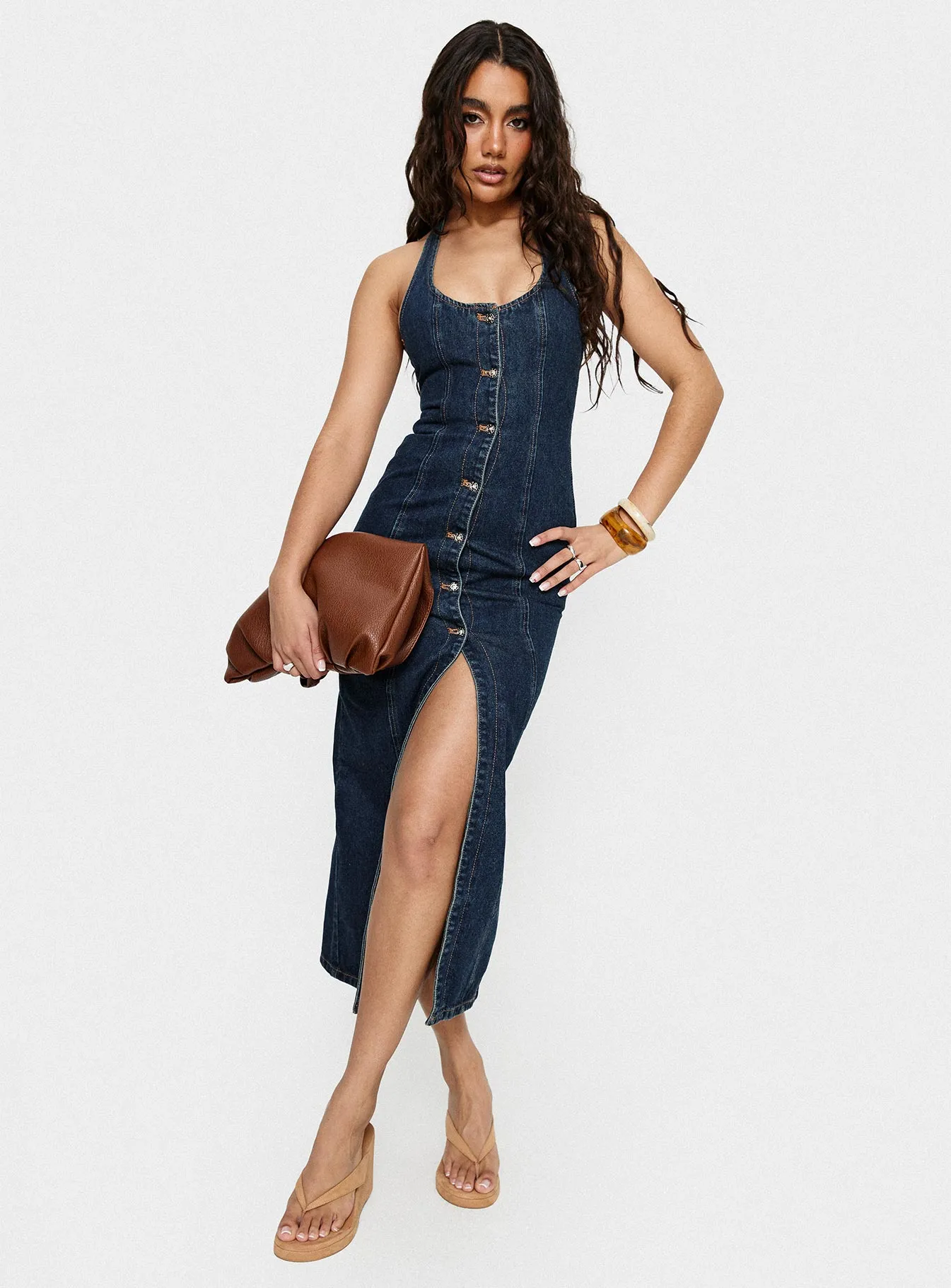 Kenny Maxi Dress Indigo sold by Princess Polly