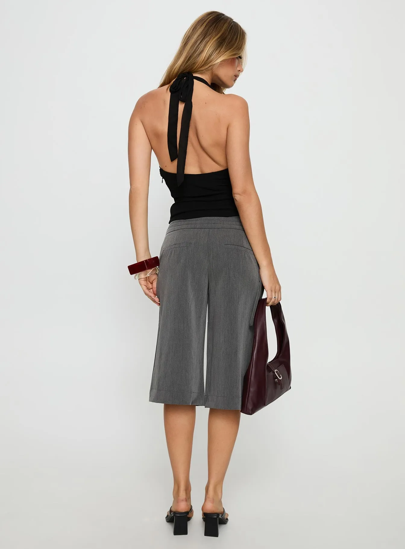 Rakelle 3/4 Tailored Shorts Dark Grey sold by Princess Polly product image thumbnail 5