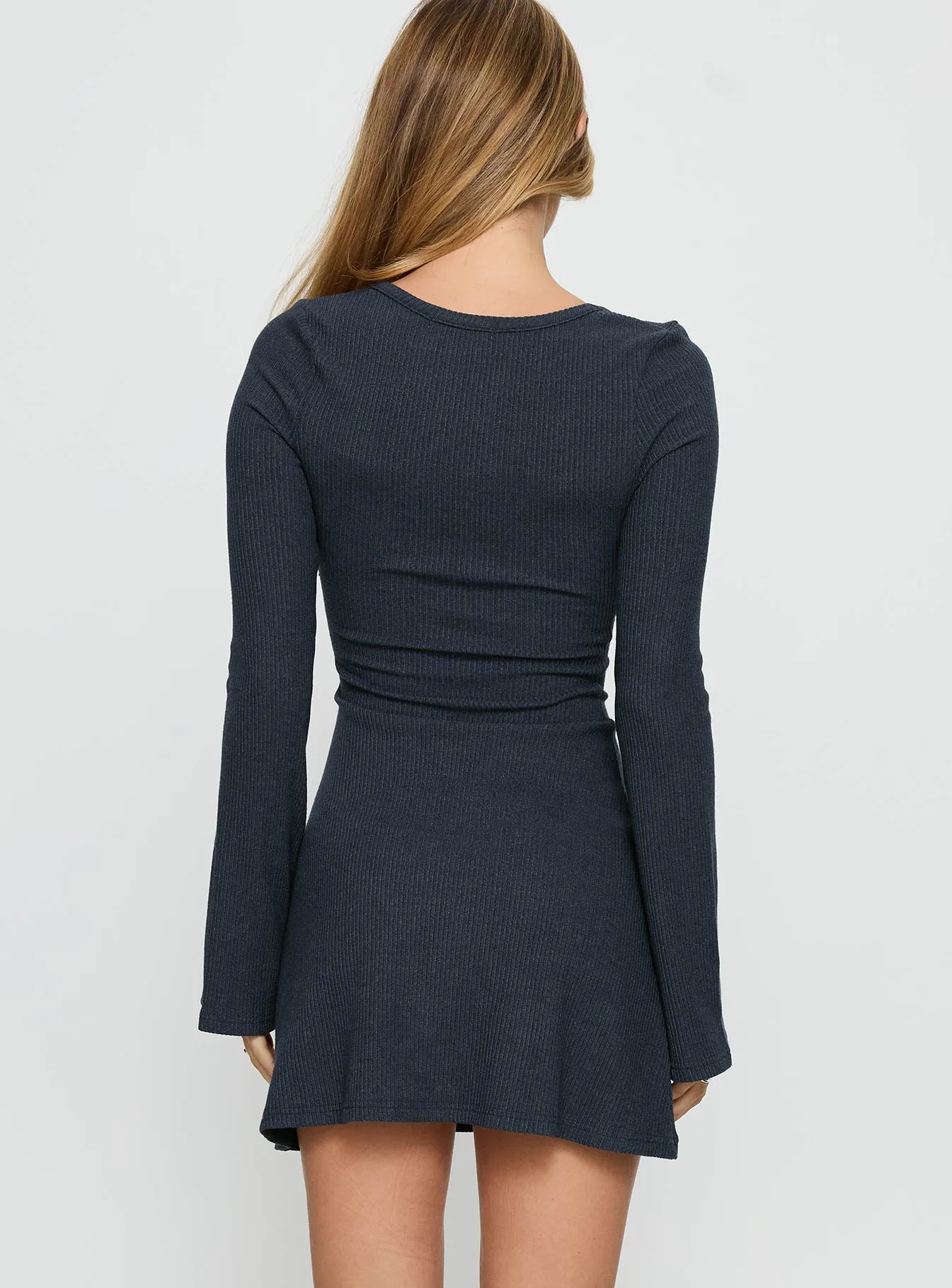 Best Interest Long Sleeve Mini Dress Navy sold by Princess Polly product image thumbnail 4