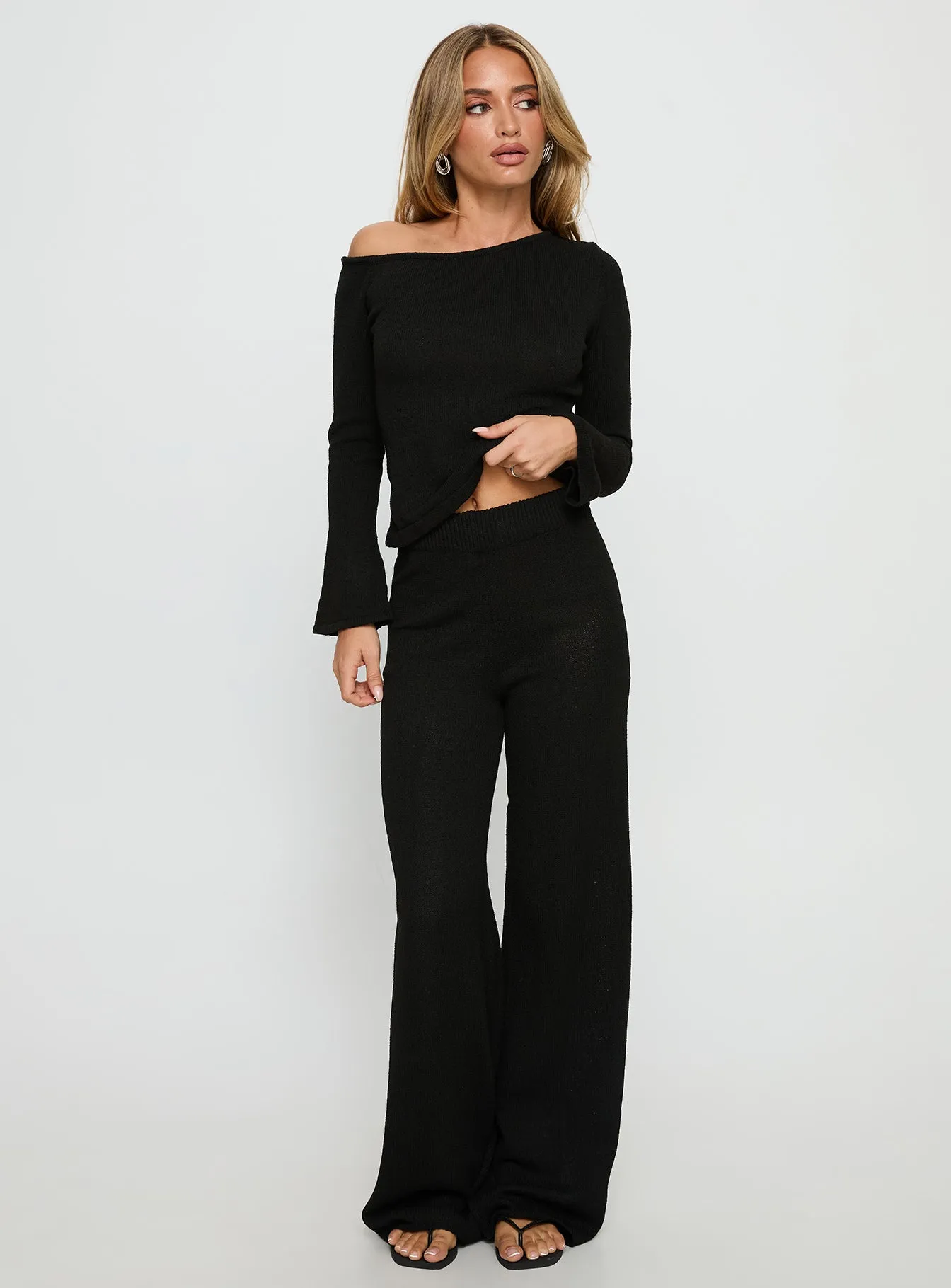 Jaede Knit Pants Black sold by Princess Polly product image thumbnail 2