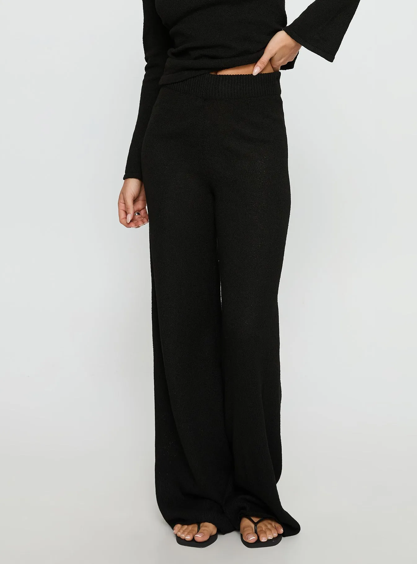 Jaede Knit Pants Black sold by Princess Polly