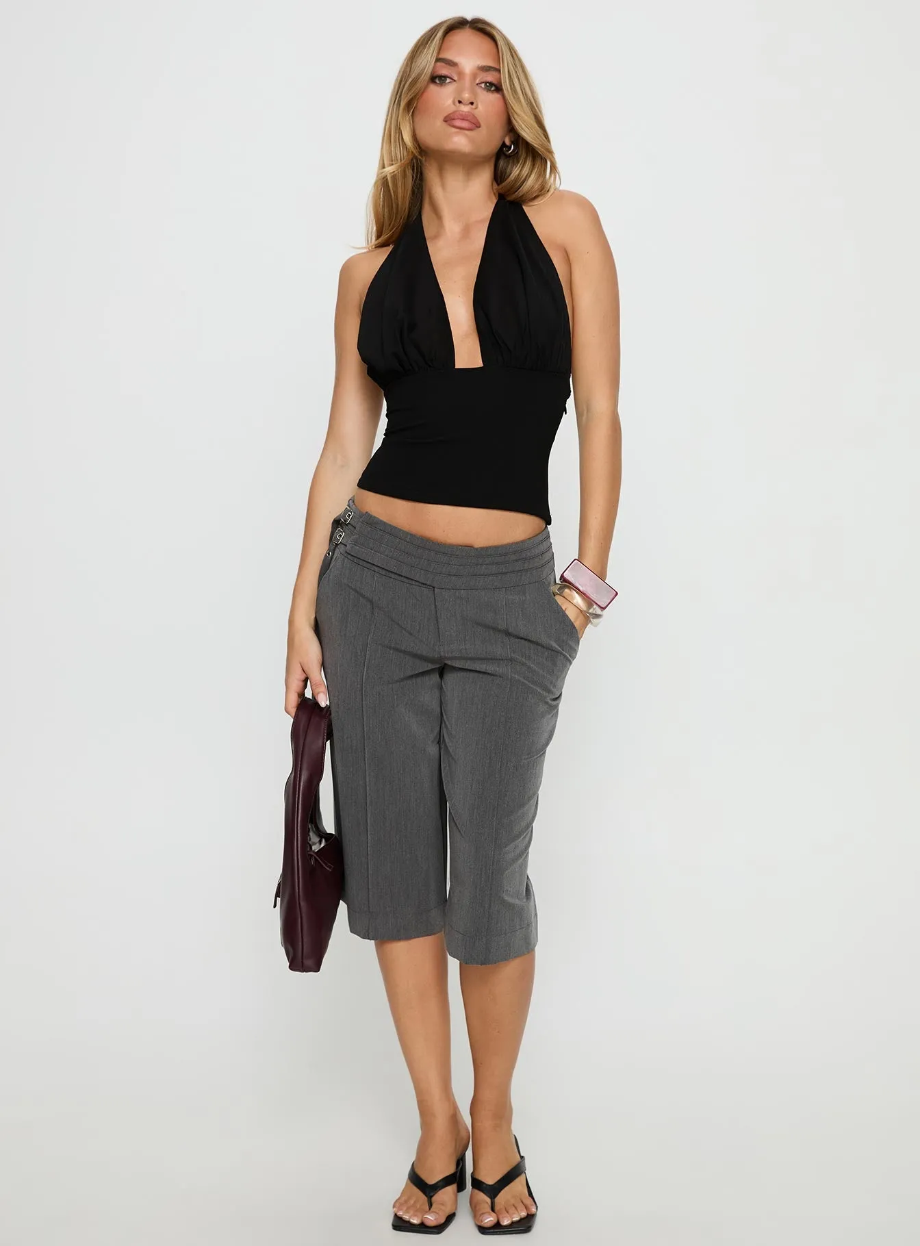 Korienna Halter Chiffon Top Black sold by Princess Polly product image thumbnail 3