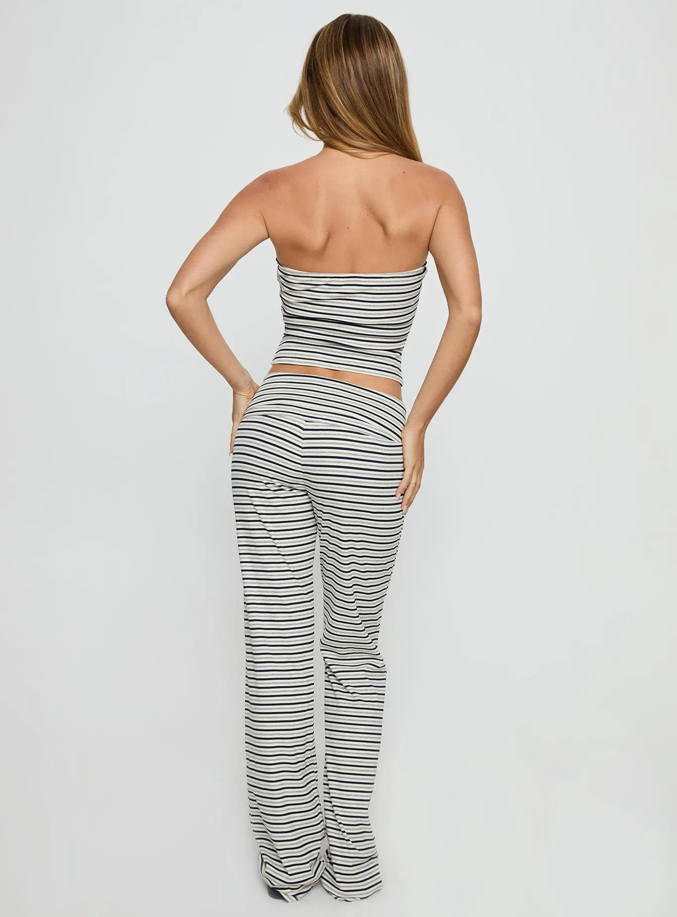 Ace Of Spades Strapless Set Navy / Grey Stripe sold by Princess Polly product image thumbnail 5