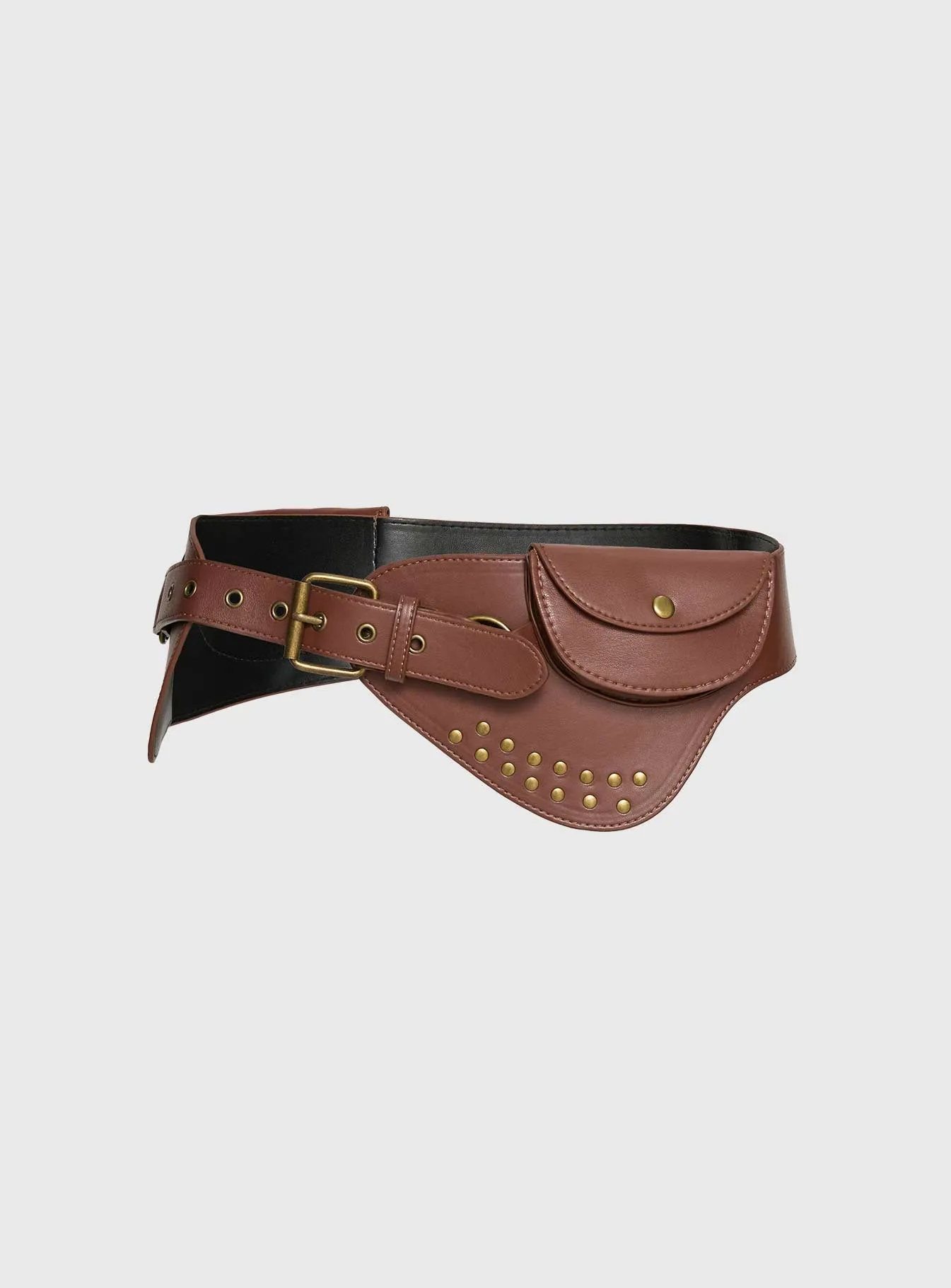 Flourish Faux Leather Belt Brown sold by Princess Polly product image thumbnail 2